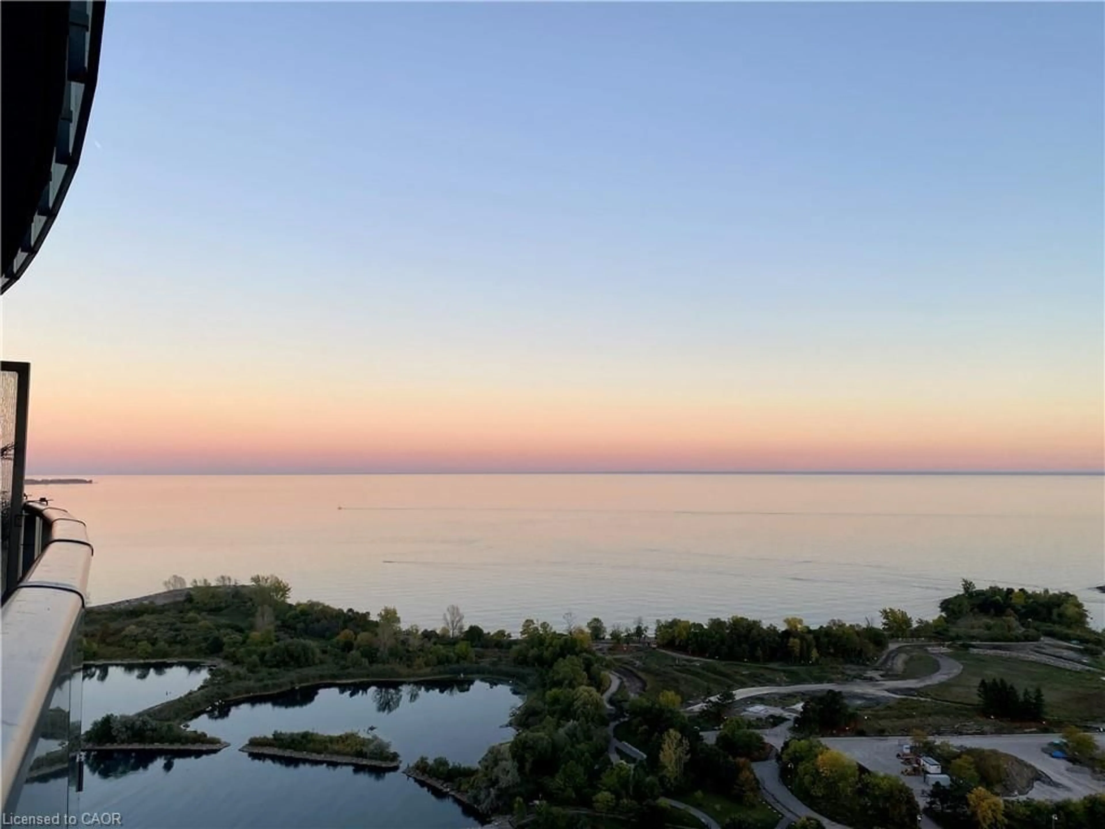 A pic from outside/outdoor area/front of a property/back of a property/a pic from drone, water/lake/river/ocean view for 59 Annie Craig Dr #3005, Toronto Ontario M8V 0C4