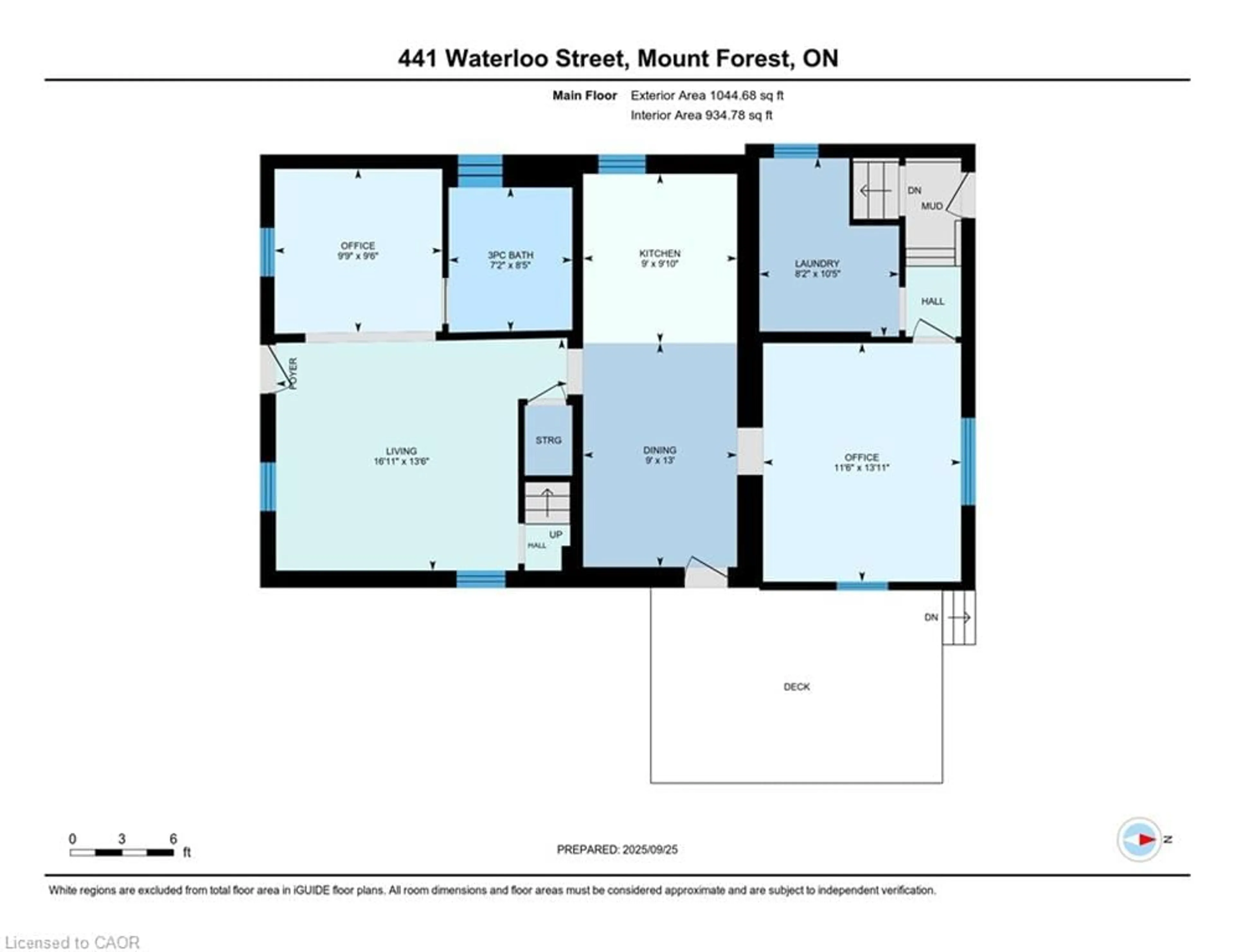 Floor plan for 441 Waterloo St, Mount Forest Ontario N0G 2L3