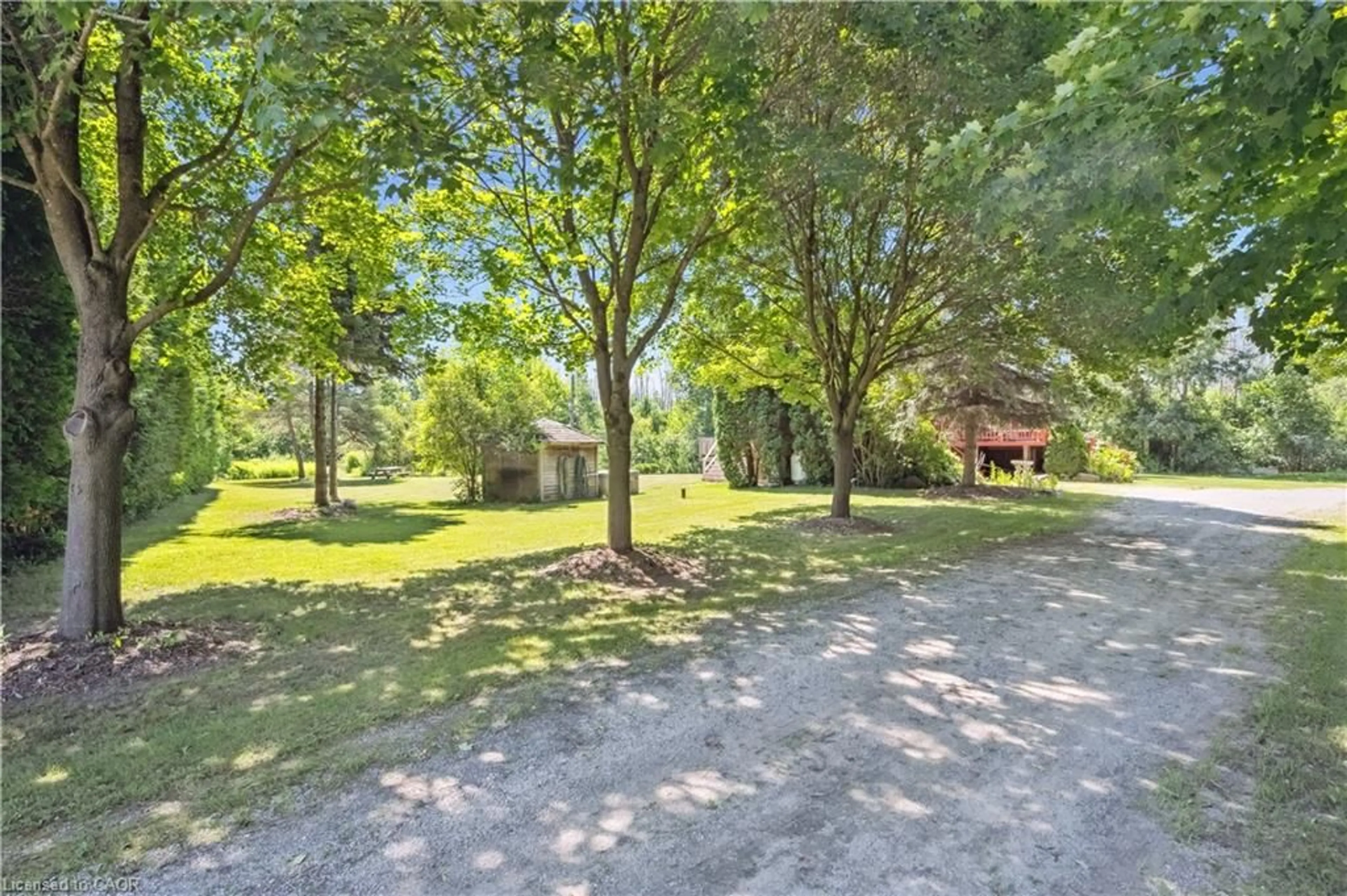 A pic from outside/outdoor area/front of a property/back of a property/a pic from drone, forest/trees view for 6460 County Road 7, Elora Ontario N0B 1S0