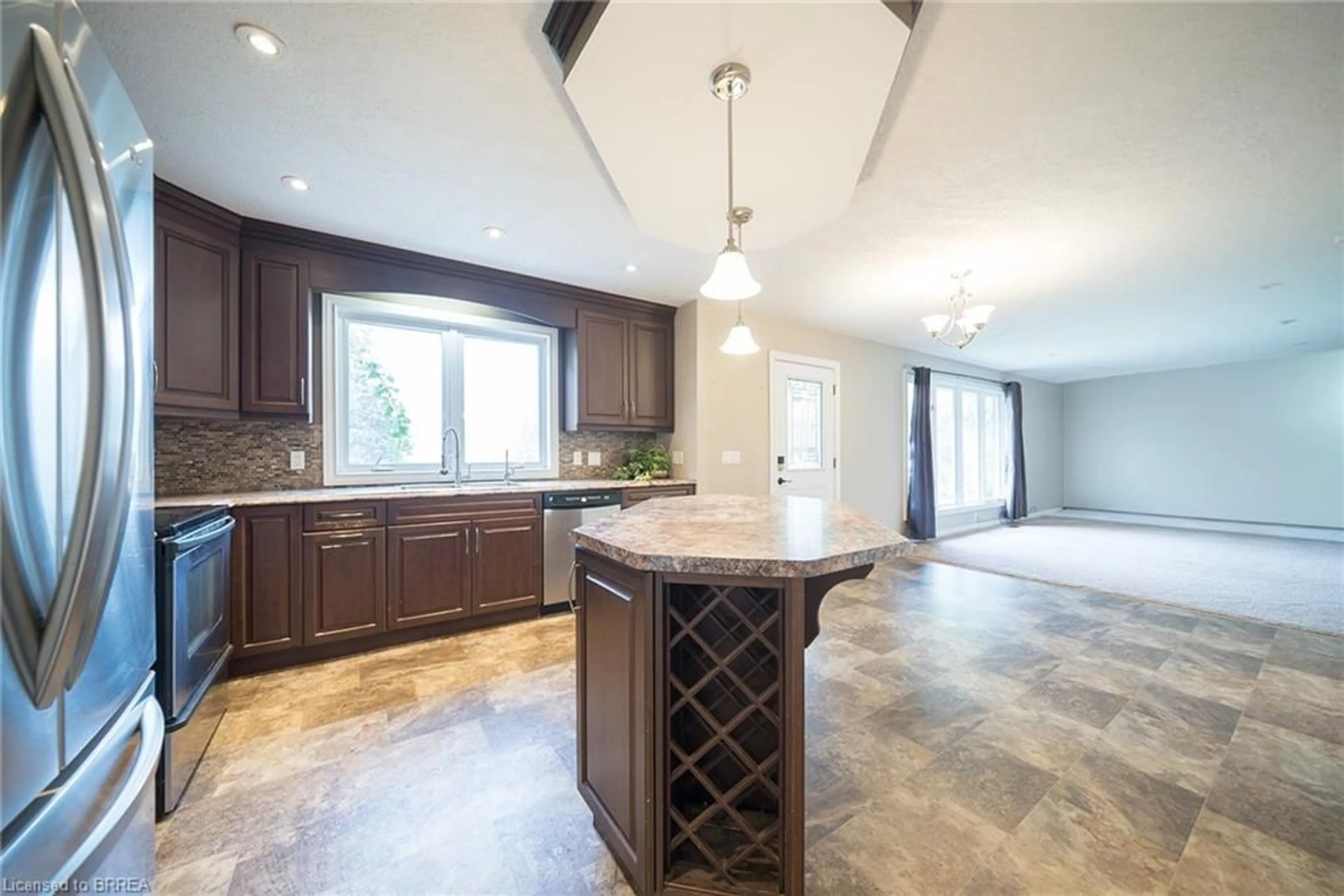 Open concept kitchen, ceramic/tile floor for 19 Burgess St, Burgessville Ontario N0J 1P0