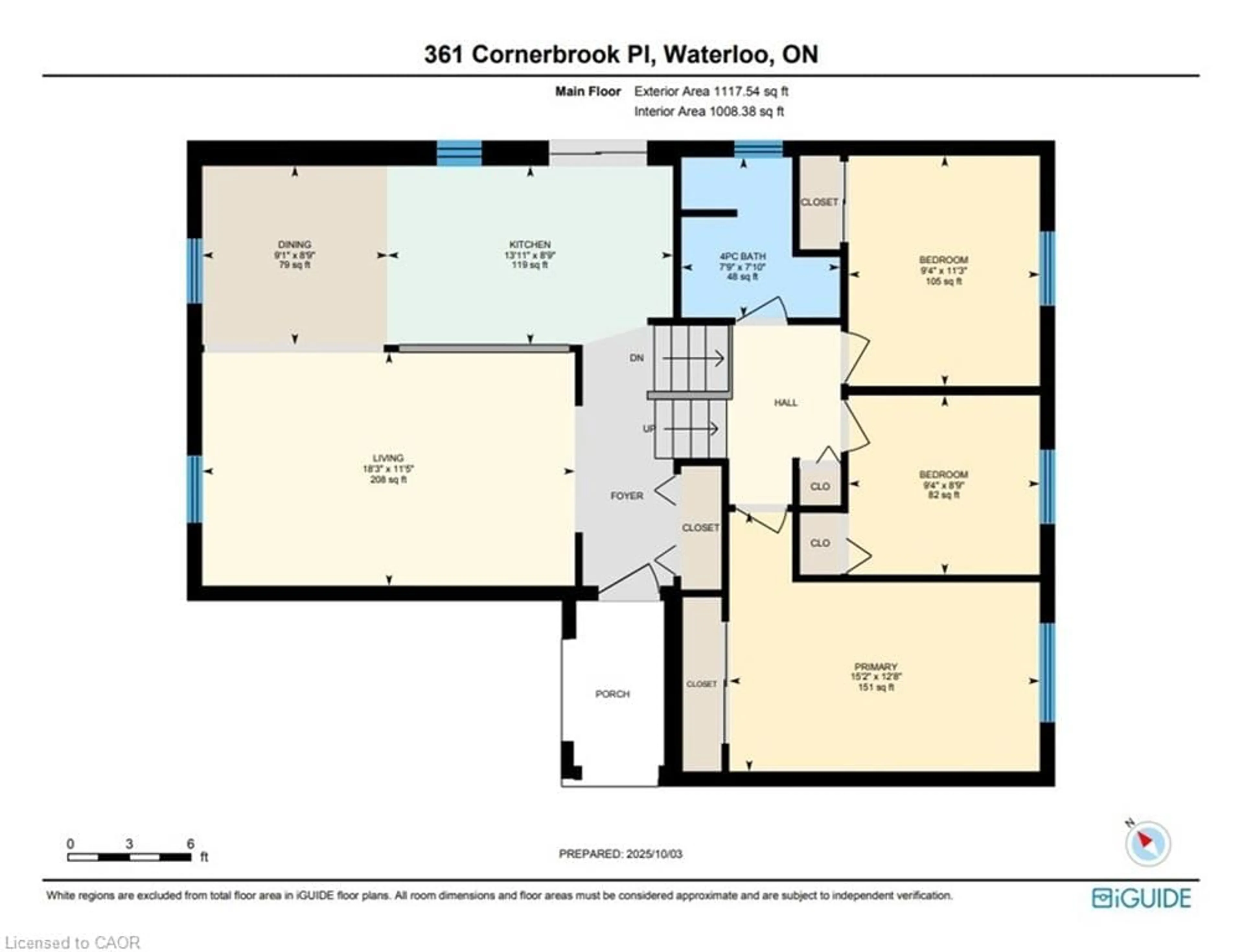 Floor plan for 361 Cornerbrook Pl, Waterloo Ontario N2V 1M3
