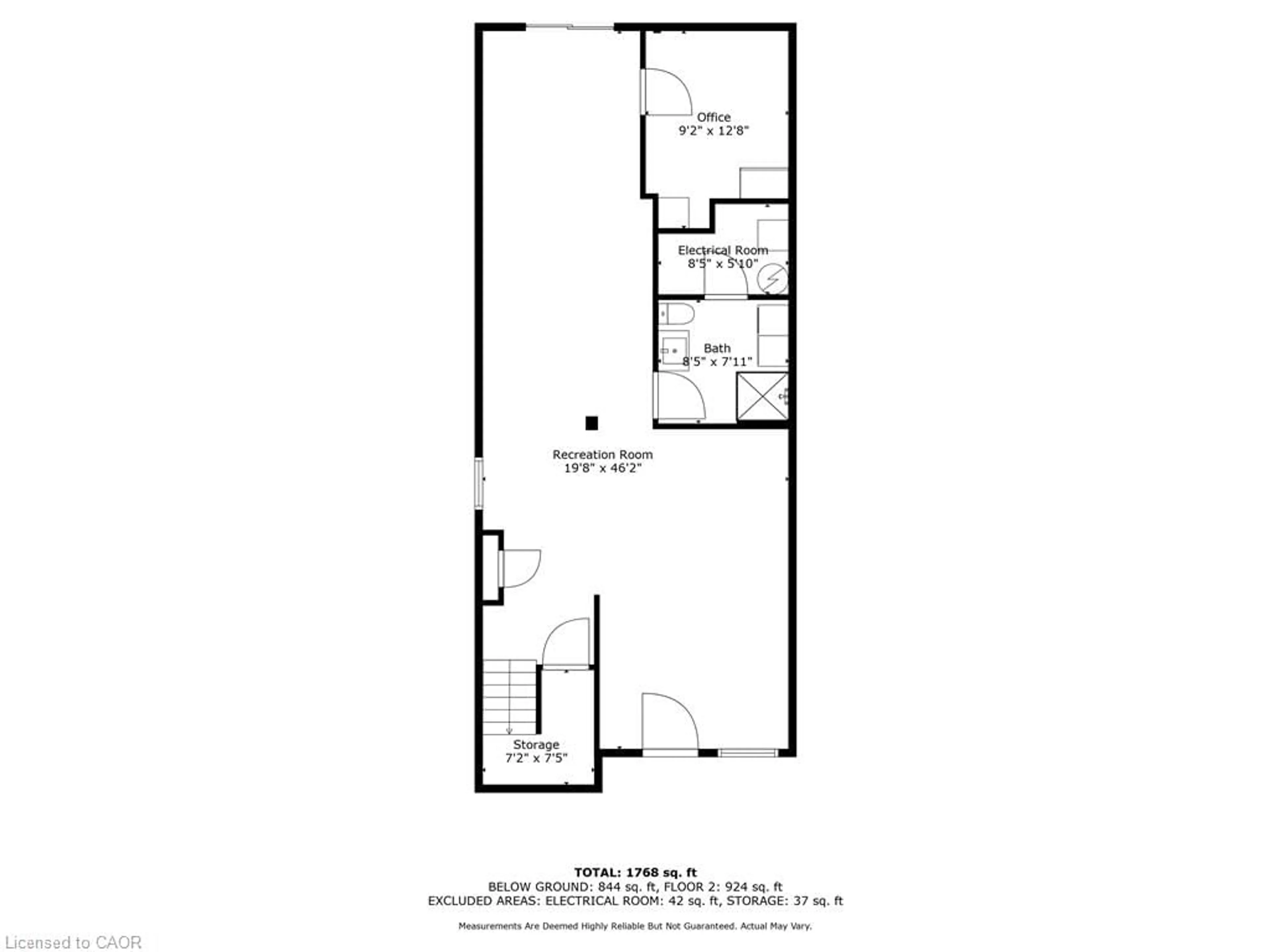 Floor plan for 41 Yeoville Crt, Hamilton Ontario L9C 5W4