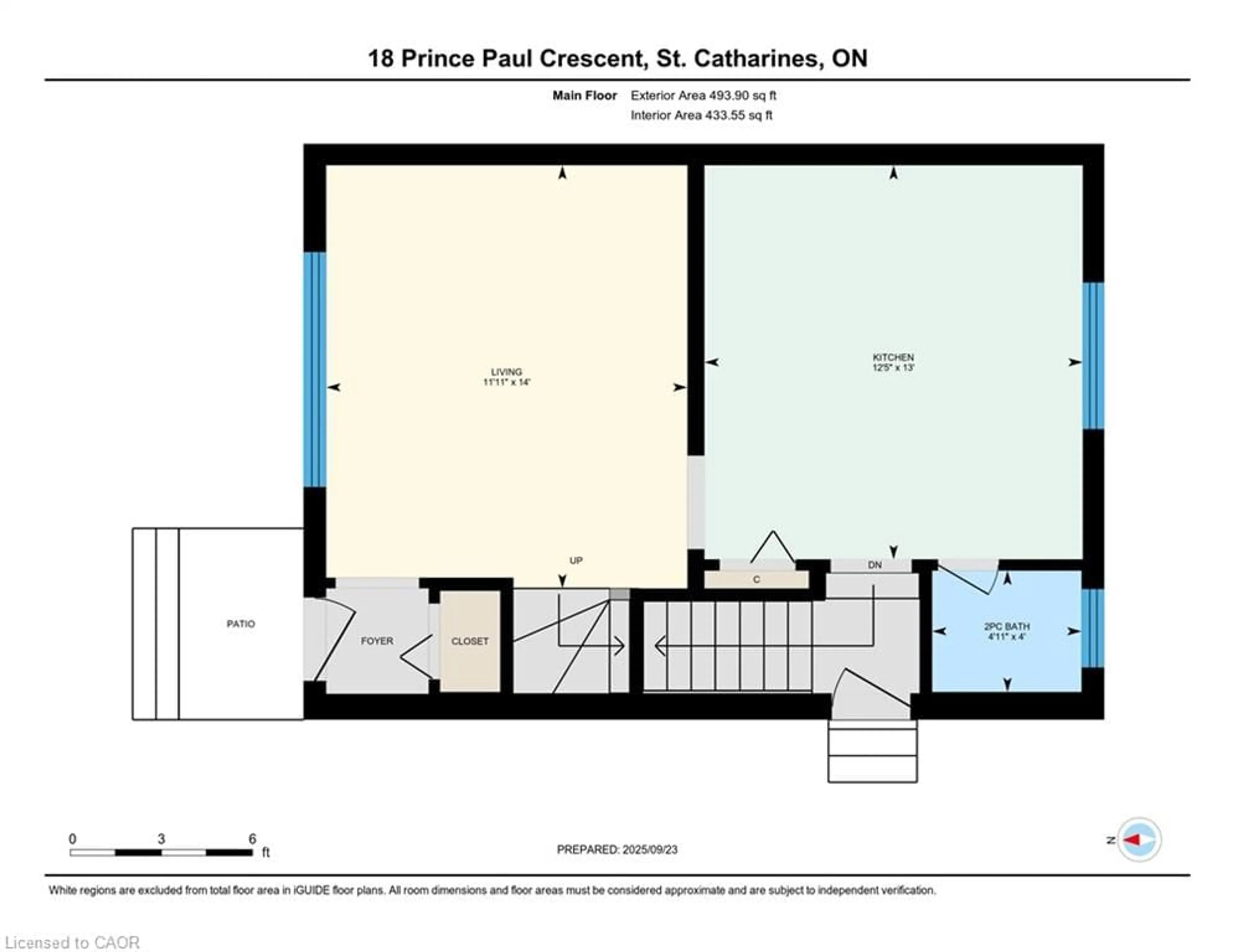 Floor plan for 18 Prince Paul Cres, St. Catharines Ontario L2N 3A9