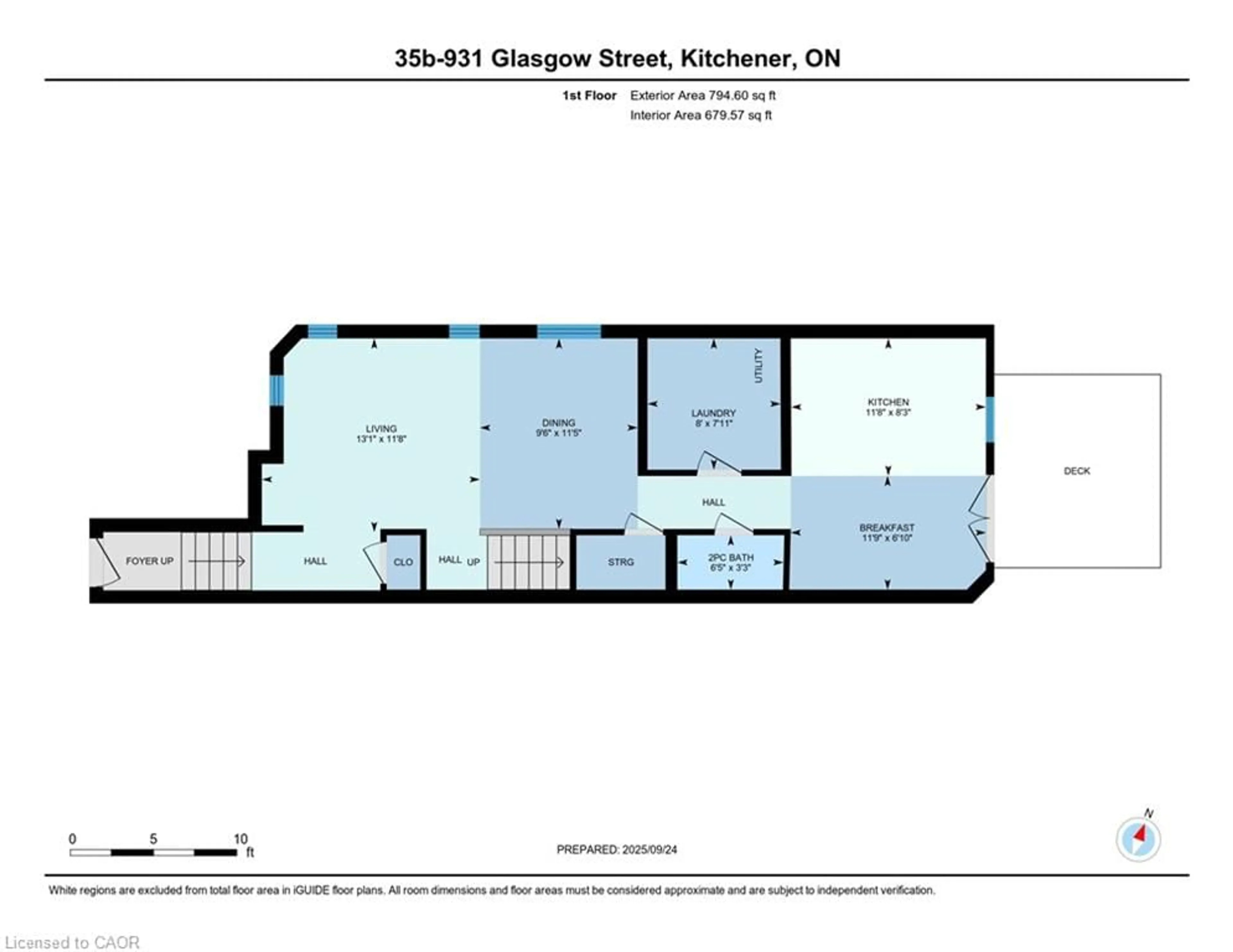 Floor plan for 931 Glasgow St #35B, Kitchener Ontario N2N 0B6