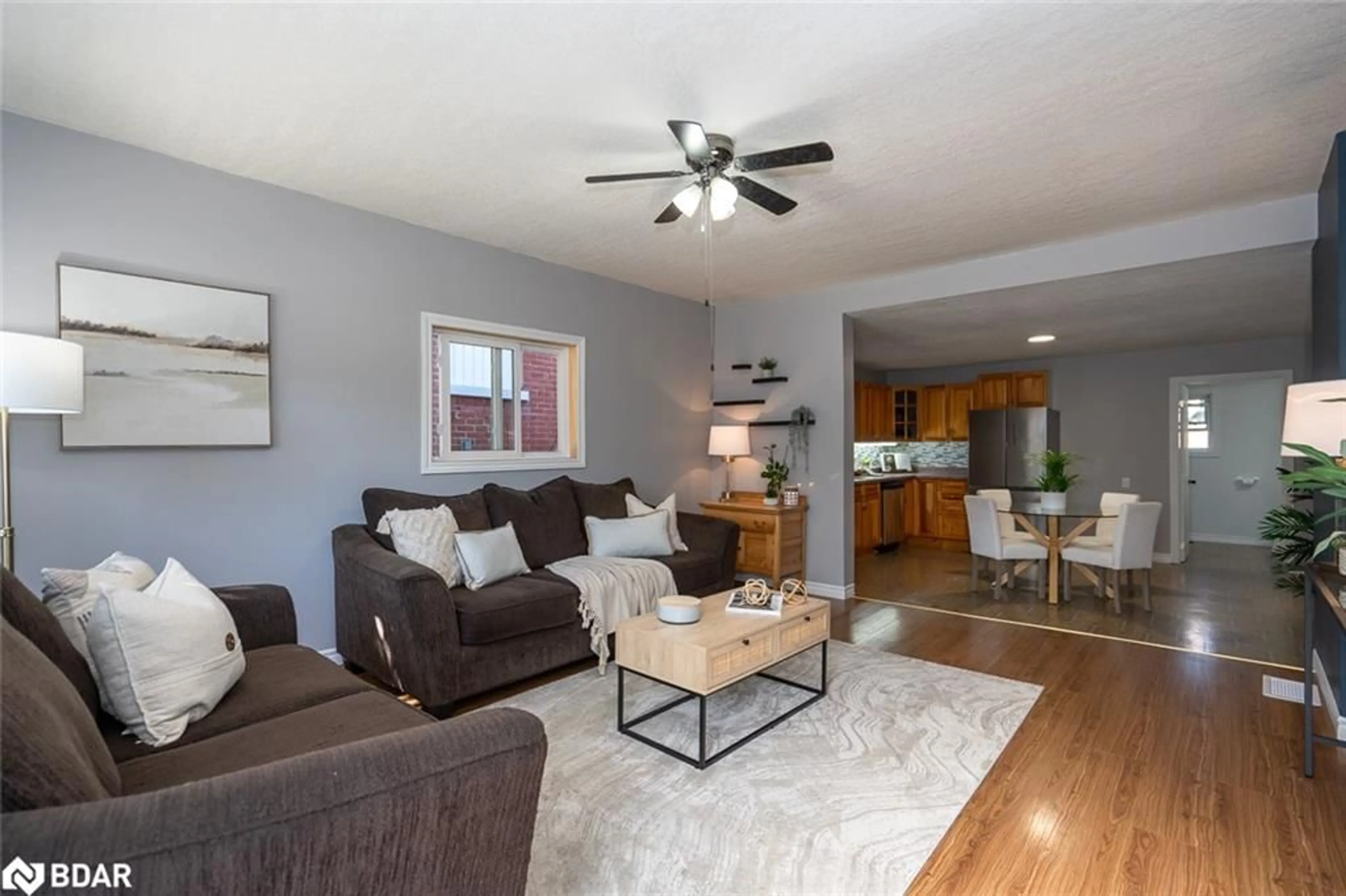 Living room with furniture, wood/laminate floor for 131 Frederick Street East St, Arthur Ontario N0G 1A0