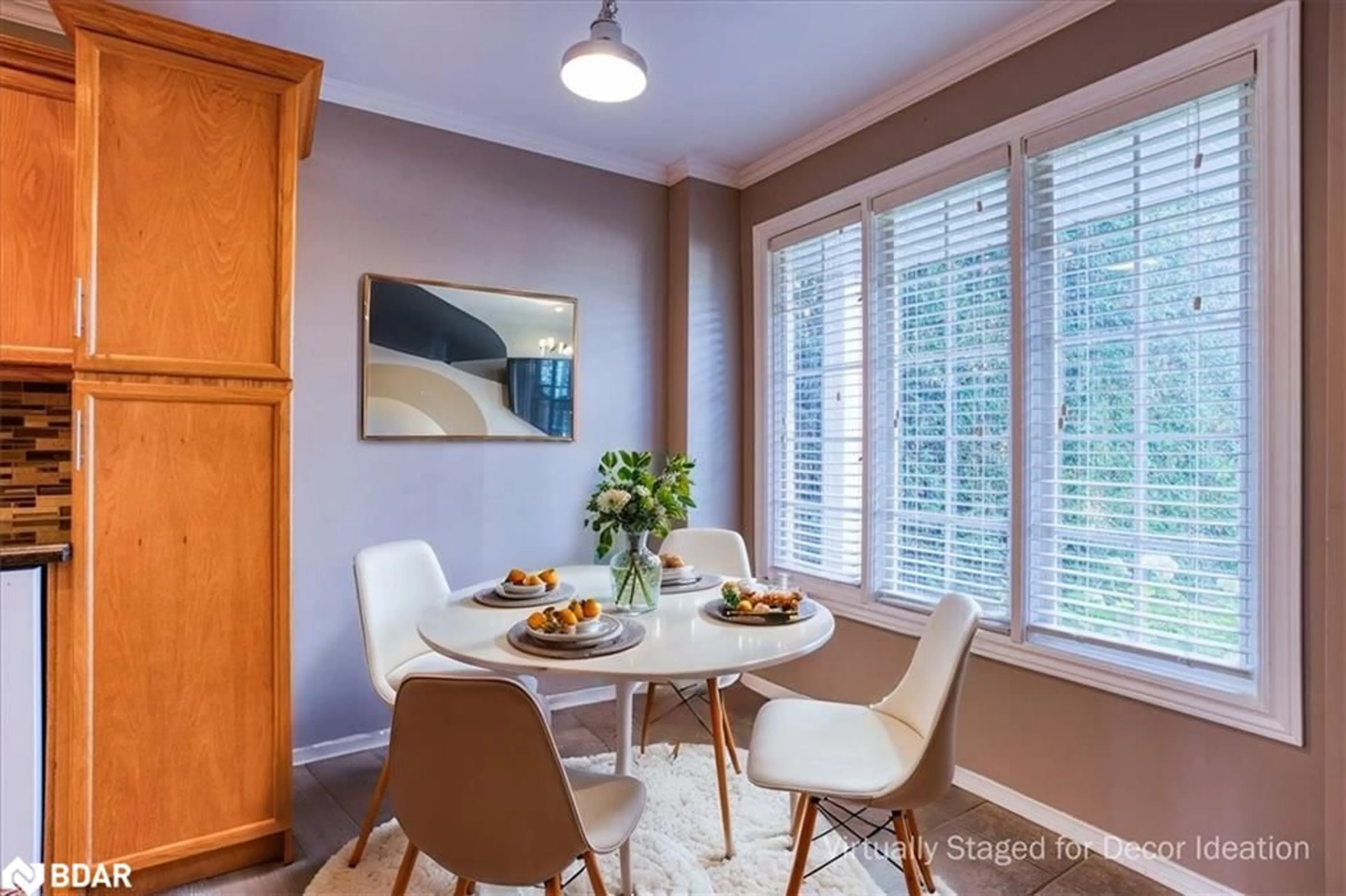 Dining room, wood/laminate floor for 56 Knicely Rd, Barrie Ontario L4N 6V3