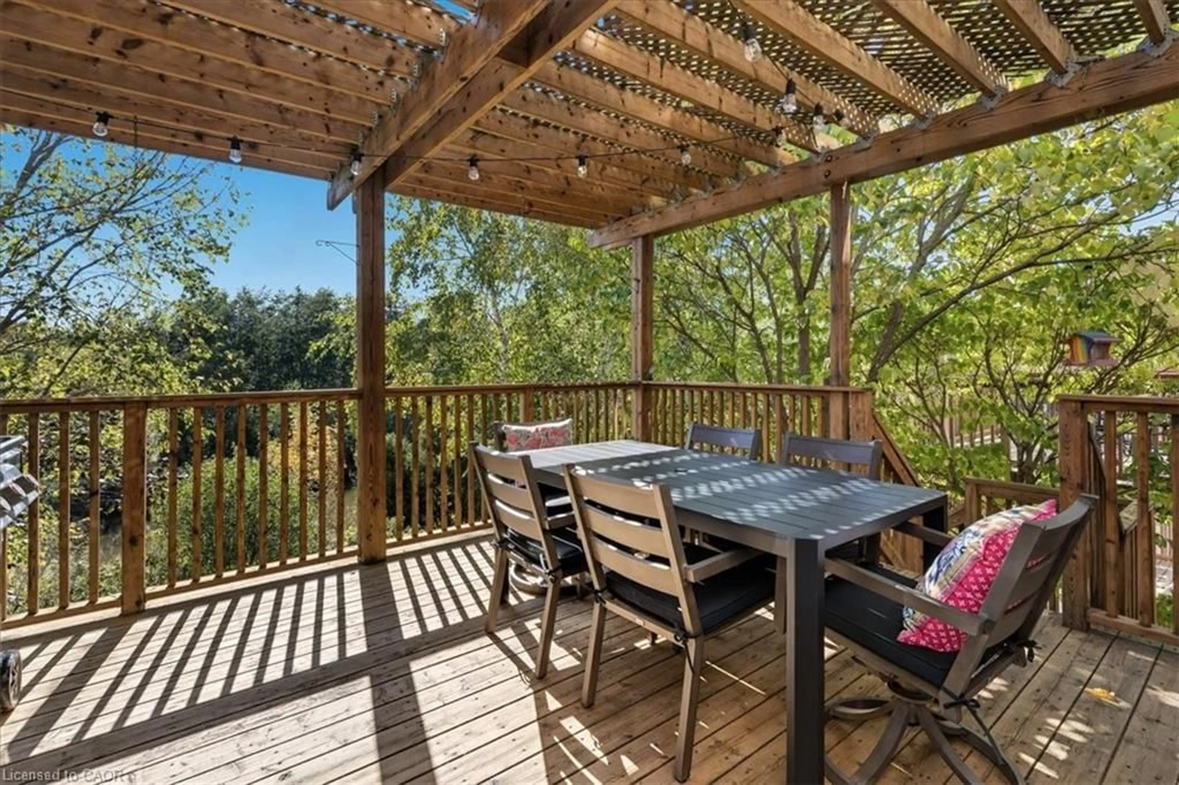 Patio, forest/trees view for 476 Hidden Creek Dr, Kitchener Ontario N2N 3M1
