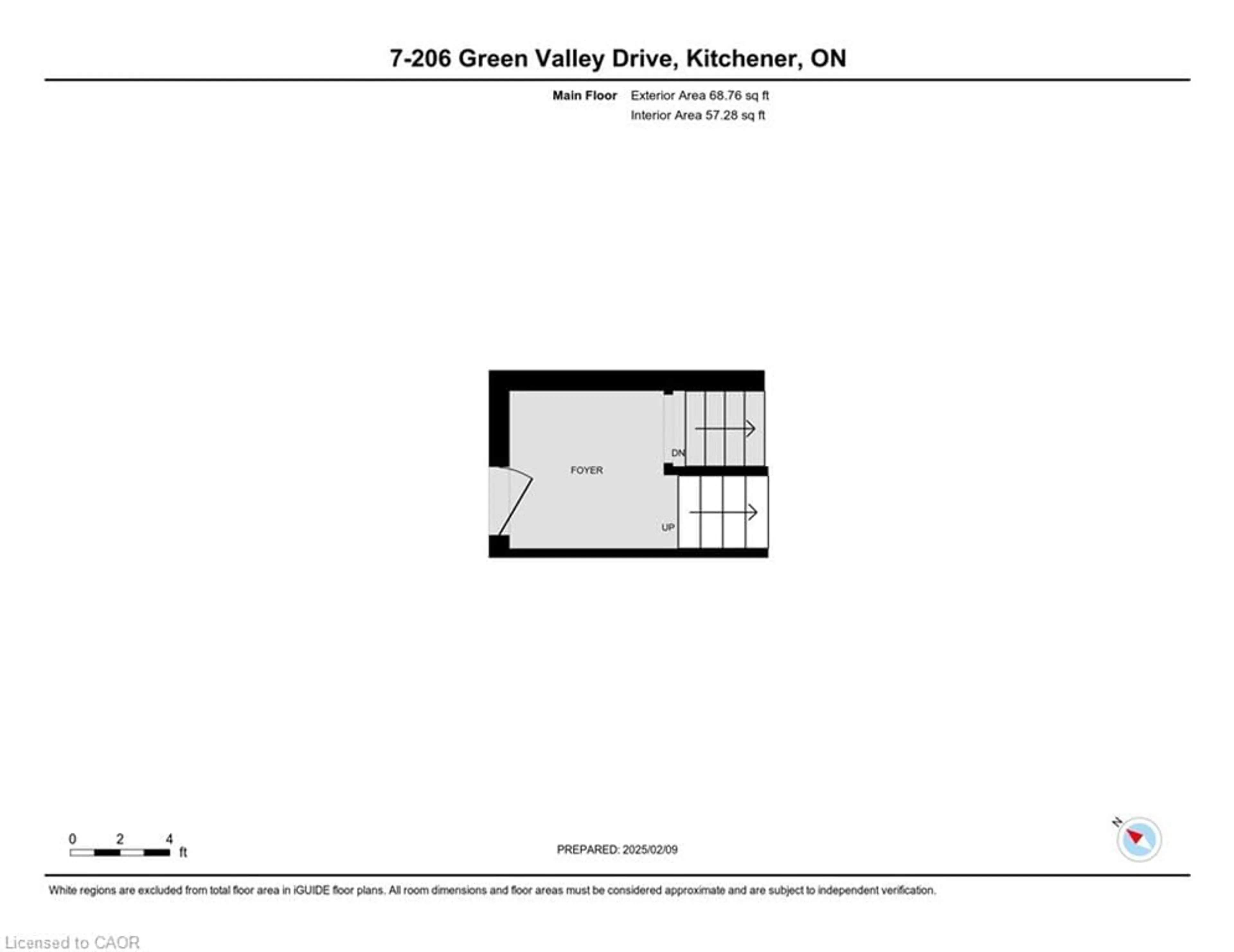 Floor plan for 206 Green Valley Dr #7, Kitchener Ontario N2P 1G9