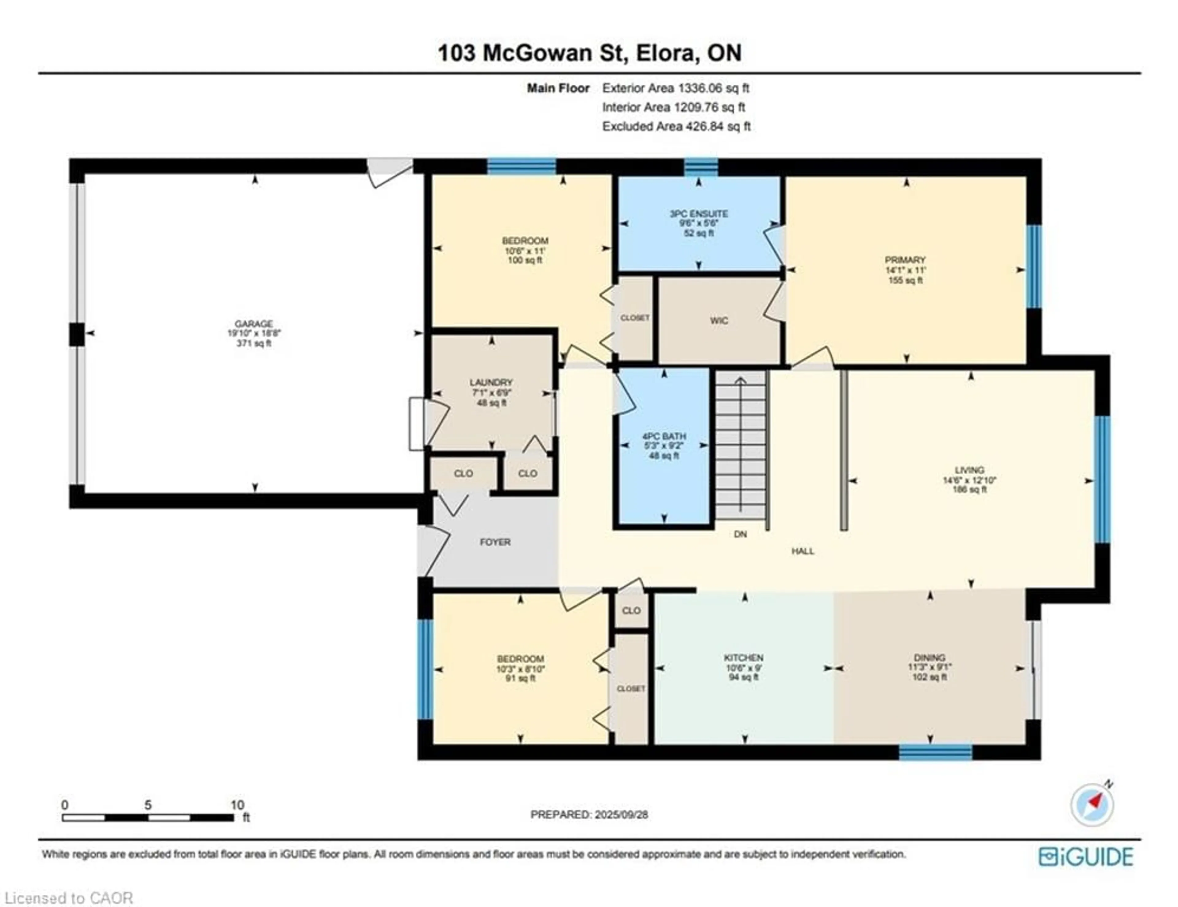 Floor plan for 103 Mcgowan St, Elora Ontario N0B 1S0