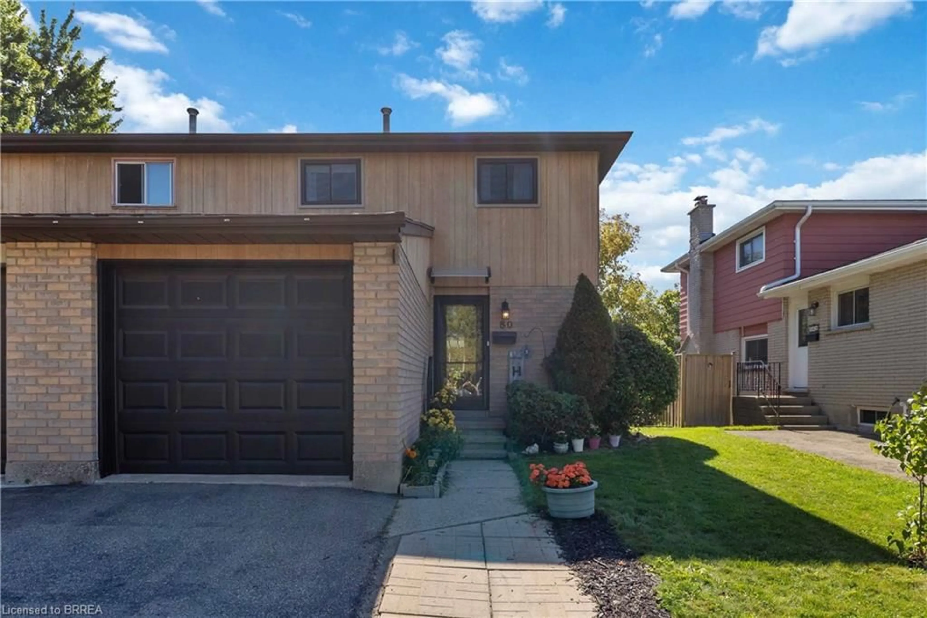 Home with brick exterior material, street for 80 Four Seasons Dr, Brantford Ontario N3R 7B3