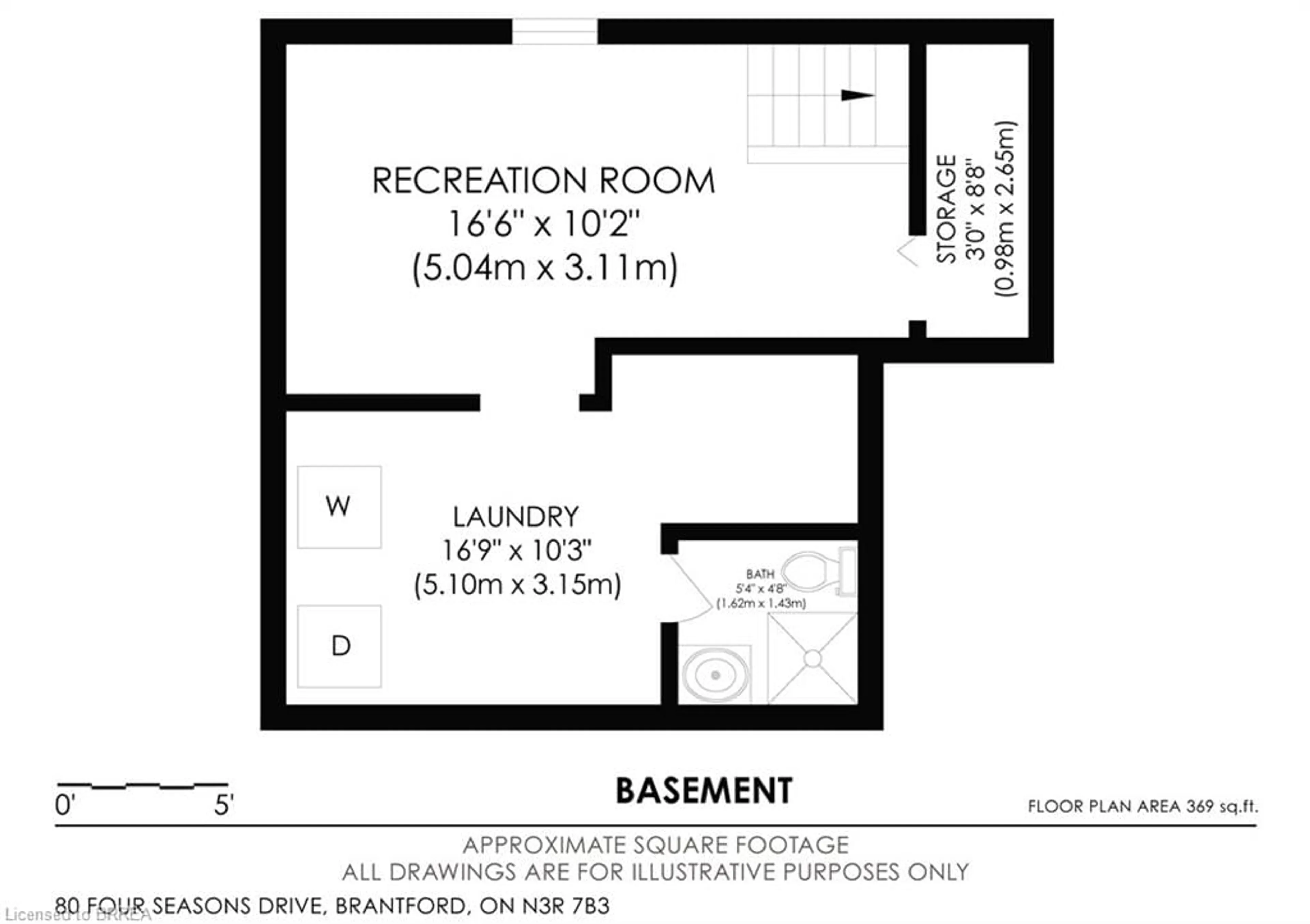 Floor plan for 80 Four Seasons Dr, Brantford Ontario N3R 7B3