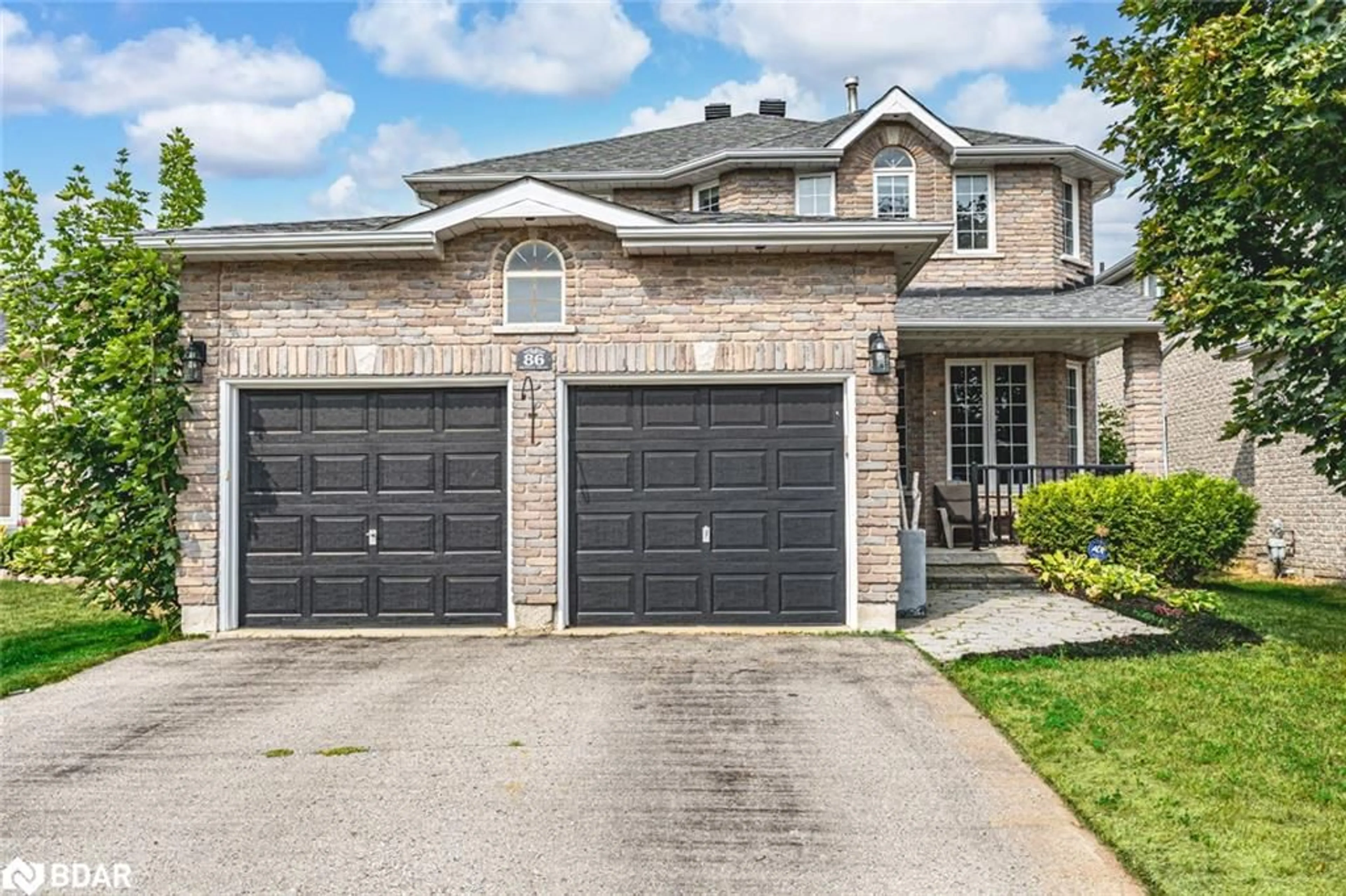 Home with brick exterior material, street for 86 Penvill Trail, Barrie Ontario L4N 5C5