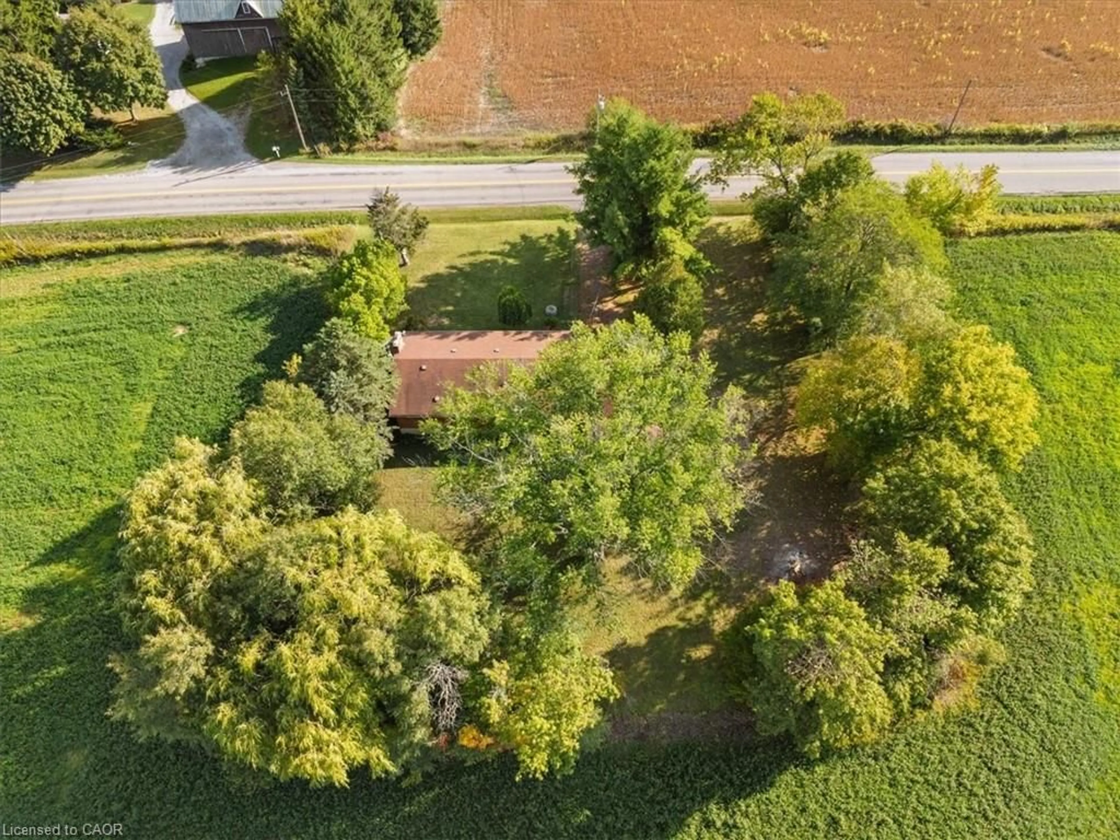 A pic from outside/outdoor area/front of a property/back of a property/a pic from drone, forest/trees view for 847 Carluke Rd, Ancaster Ontario L9G 3L1
