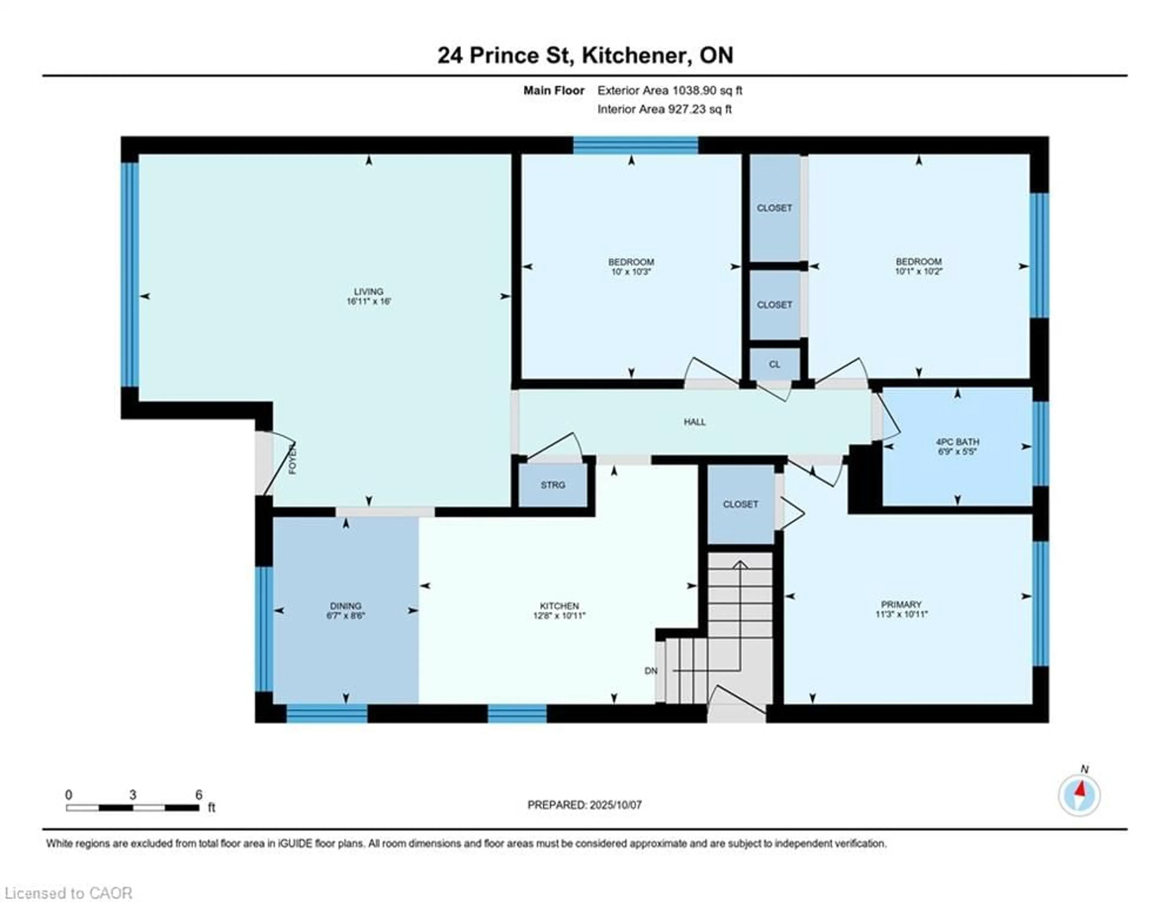 Floor plan for 24 Prince St, Kitchener Ontario N2K 1J1