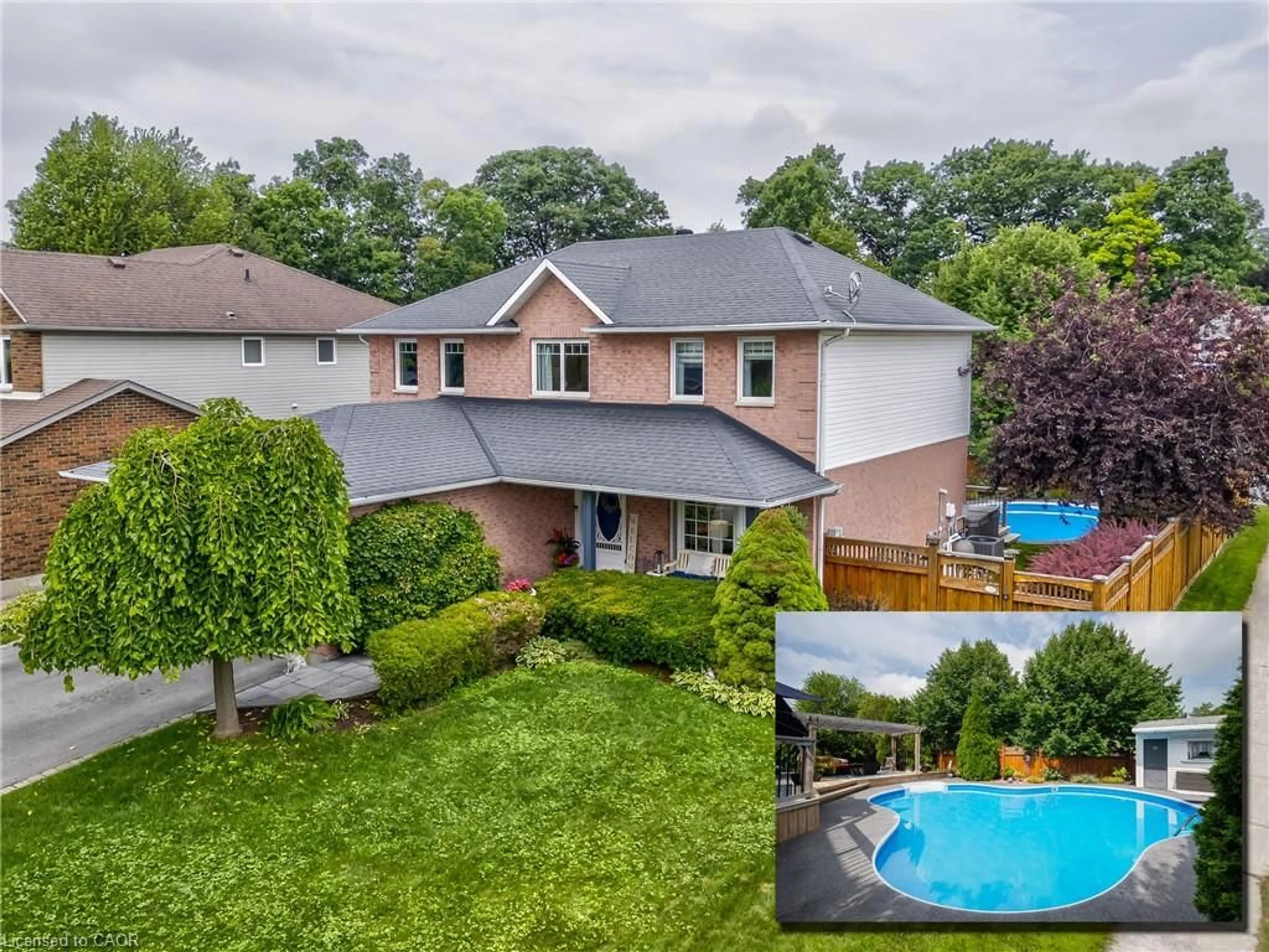 A pic from outside/outdoor area/front of a property/back of a property/a pic from drone, water/lake/river/ocean view for 2037 Waterbridge Dr, Burlington Ontario L7M 4G6