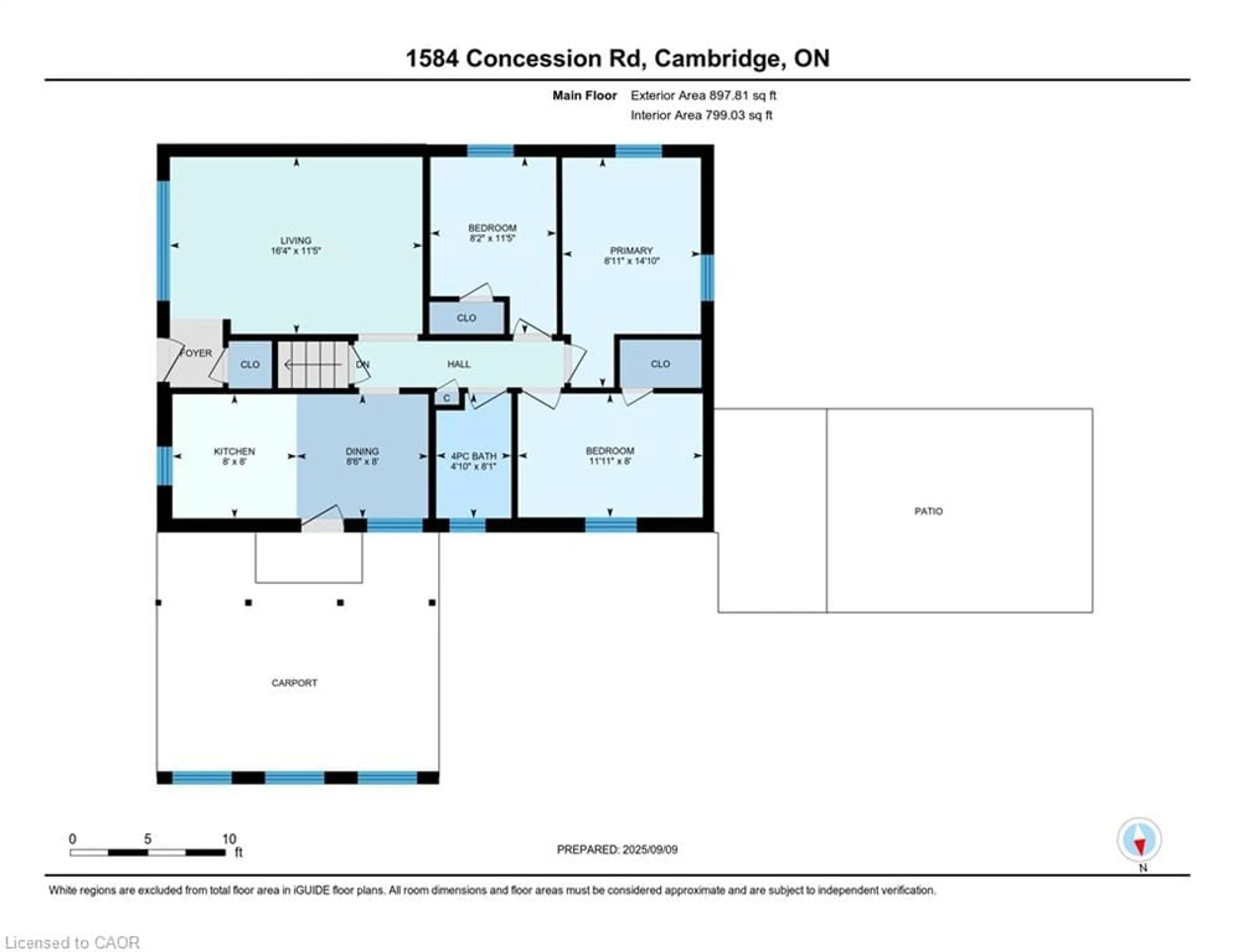 Floor plan for 1584 Concession Rd, Cambridge Ontario N3H 4L9