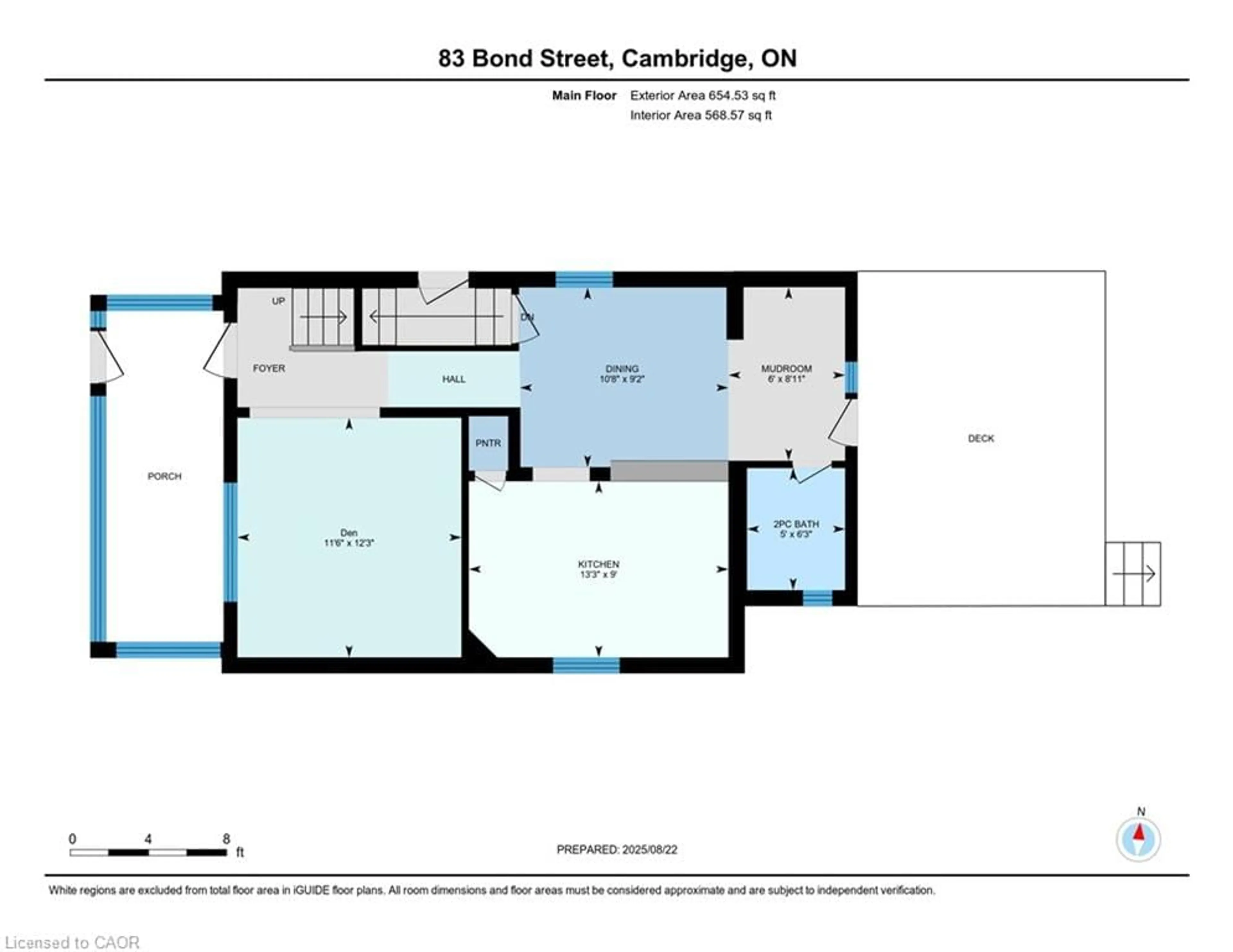 Floor plan for 83 Bond St, Cambridge Ontario N1R 4B7