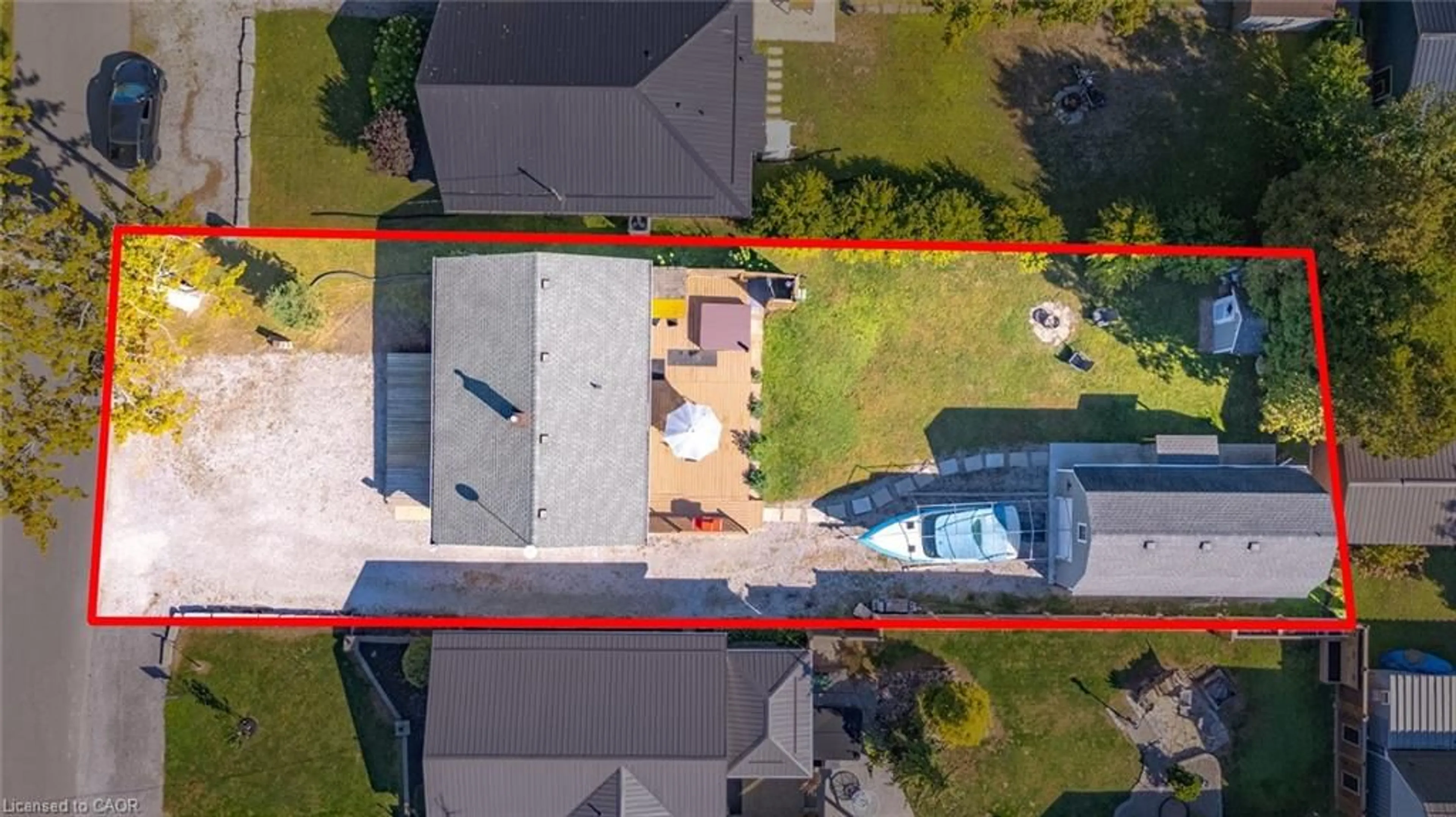 A pic from outside/outdoor area/front of a property/back of a property/a pic from drone, street for 52 Ridgewood Dr, Turkey Point Ontario N0E 1W0