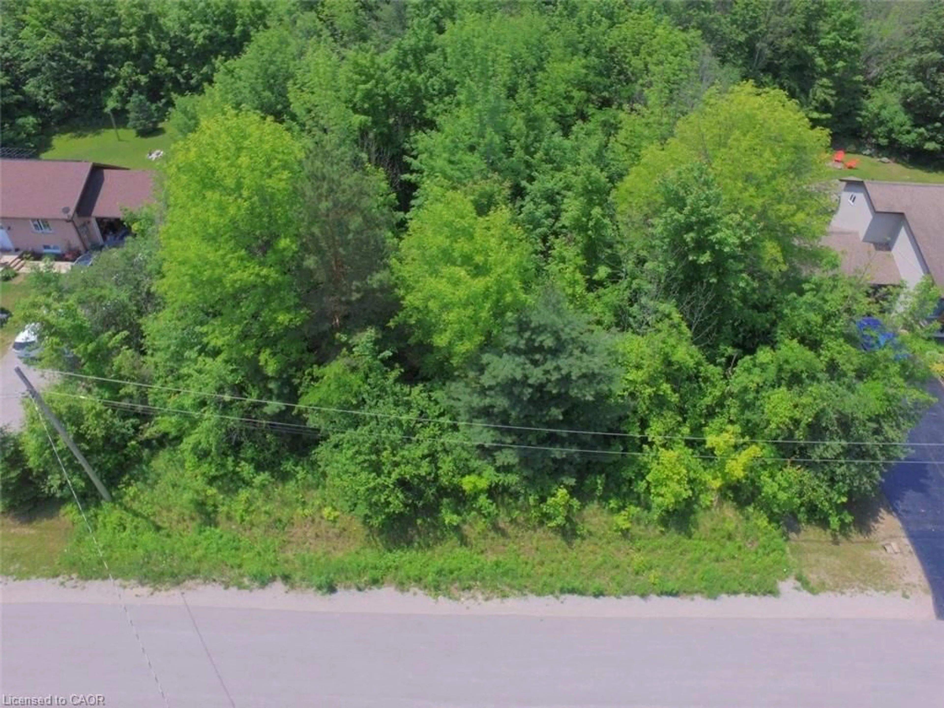 A pic from outside/outdoor area/front of a property/back of a property/a pic from drone, forest/trees view for 6 Glacier Cres, Oro-Medonte Ontario L0K 1N0