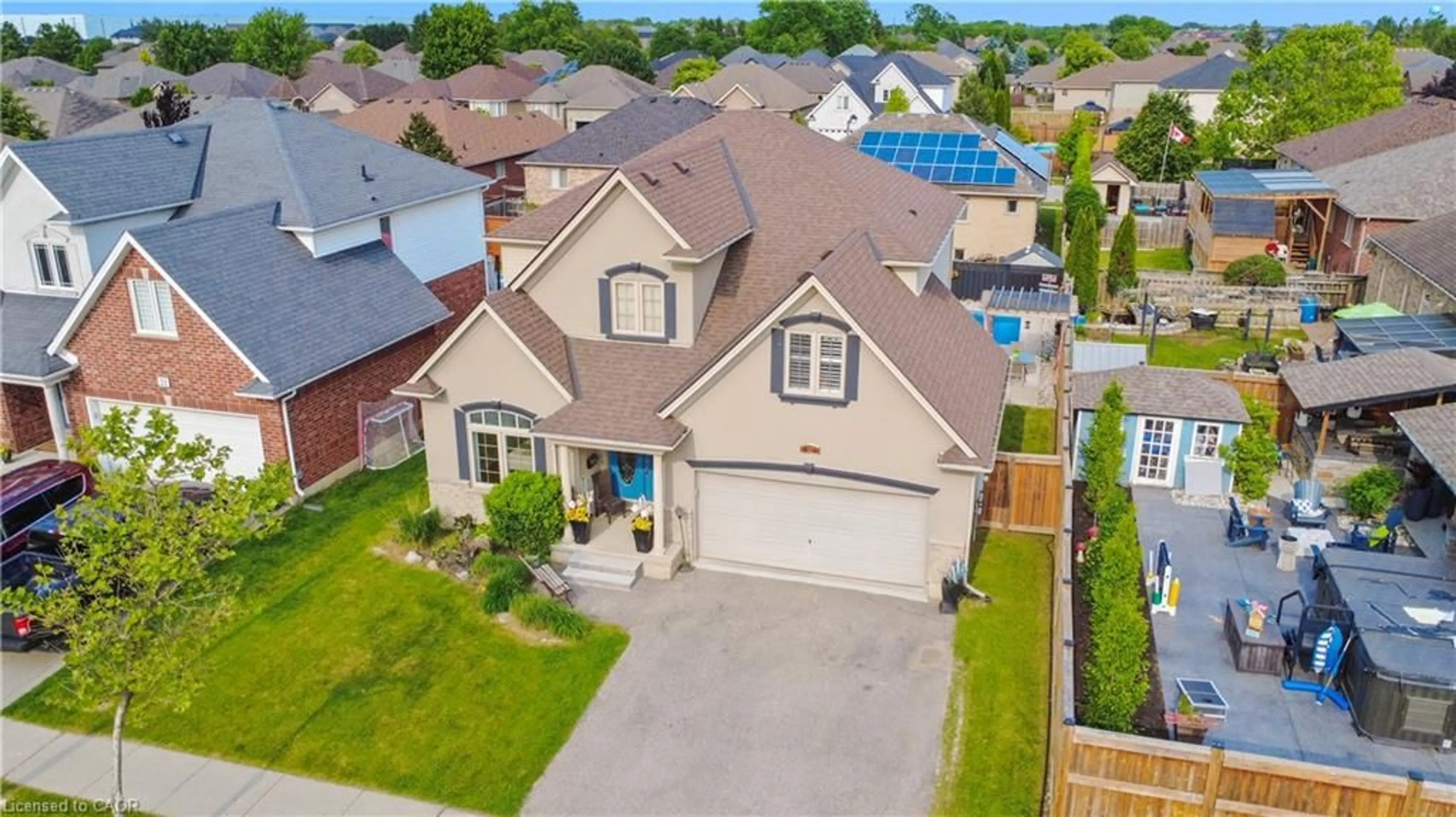 A pic from outside/outdoor area/front of a property/back of a property/a pic from drone, street for 23 Laycock St, Brantford Ontario N3S 0A4