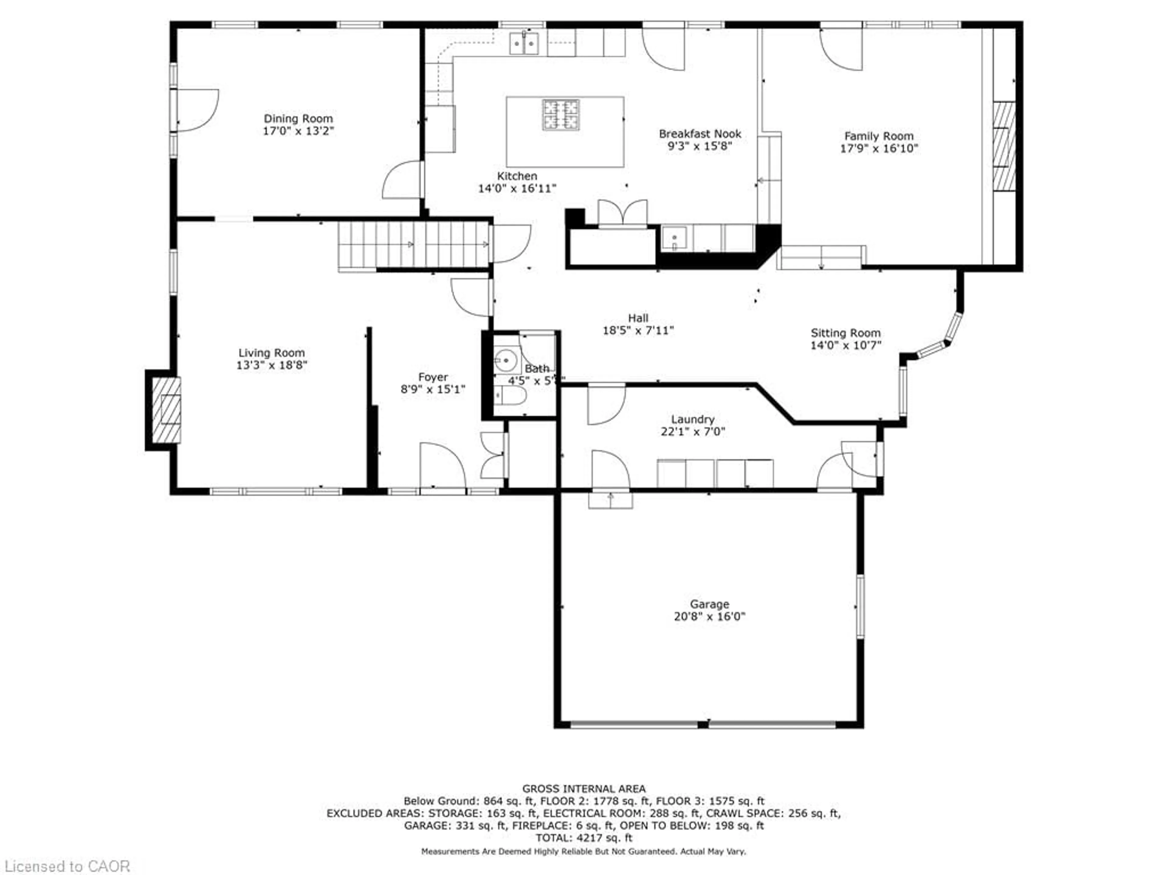 Floor plan for 73 Lemon St, Guelph Ontario N1E 2H4