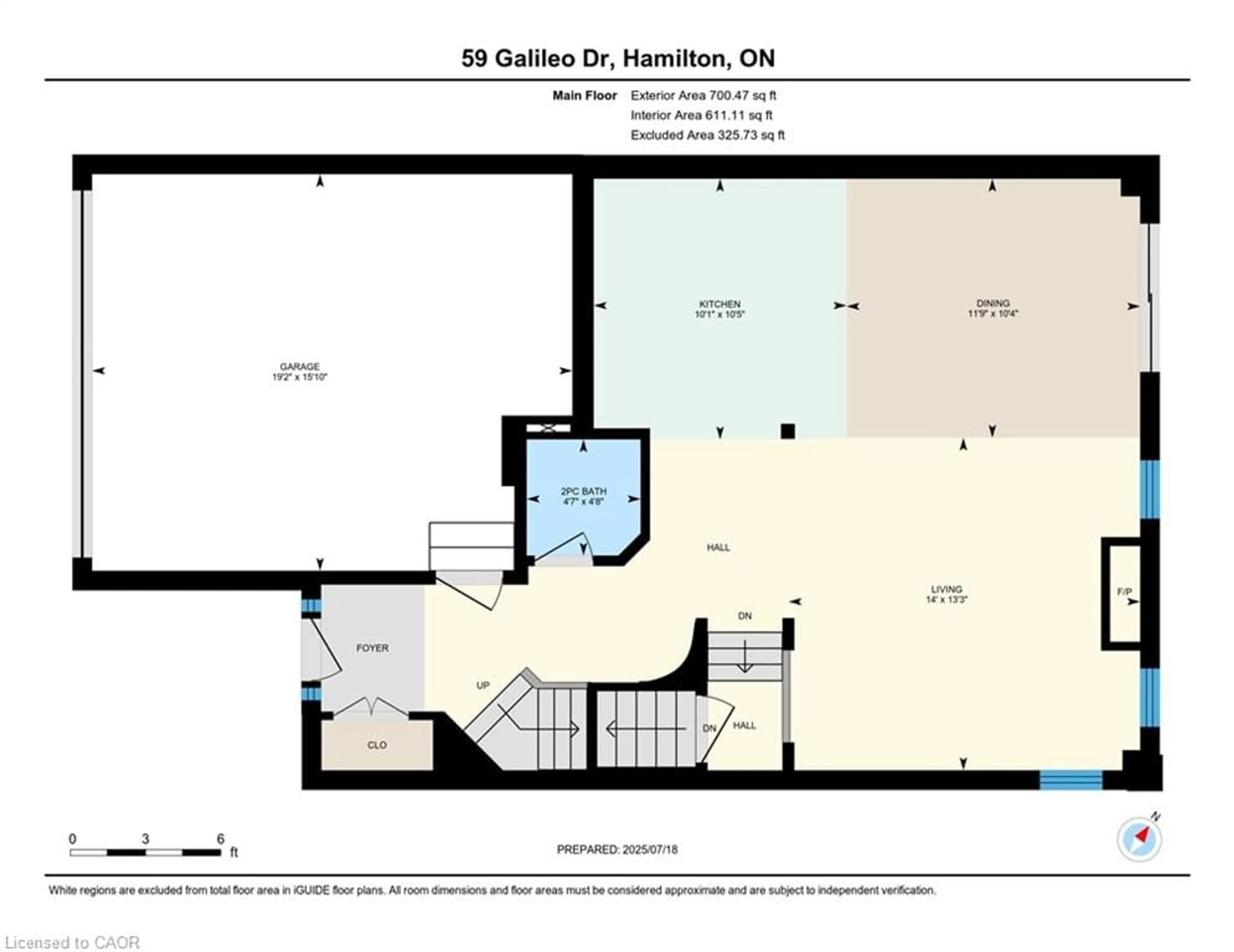 Floor plan for 59 Galileo Dr, Stoney Creek Ontario L8E 0H1