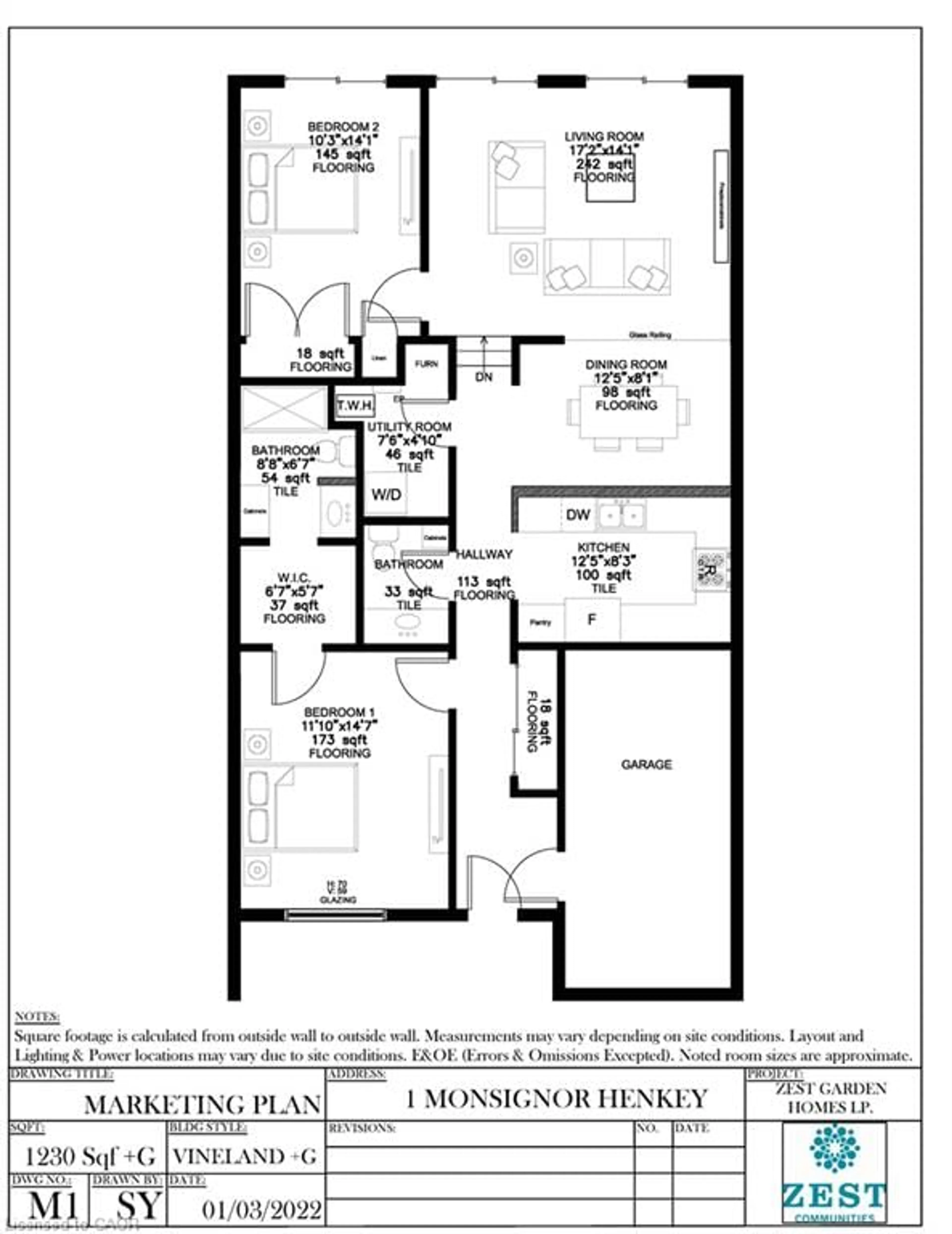Floor plan for 1 Monsignor Henkey Terr, Hamilton Ontario L9B 2M2