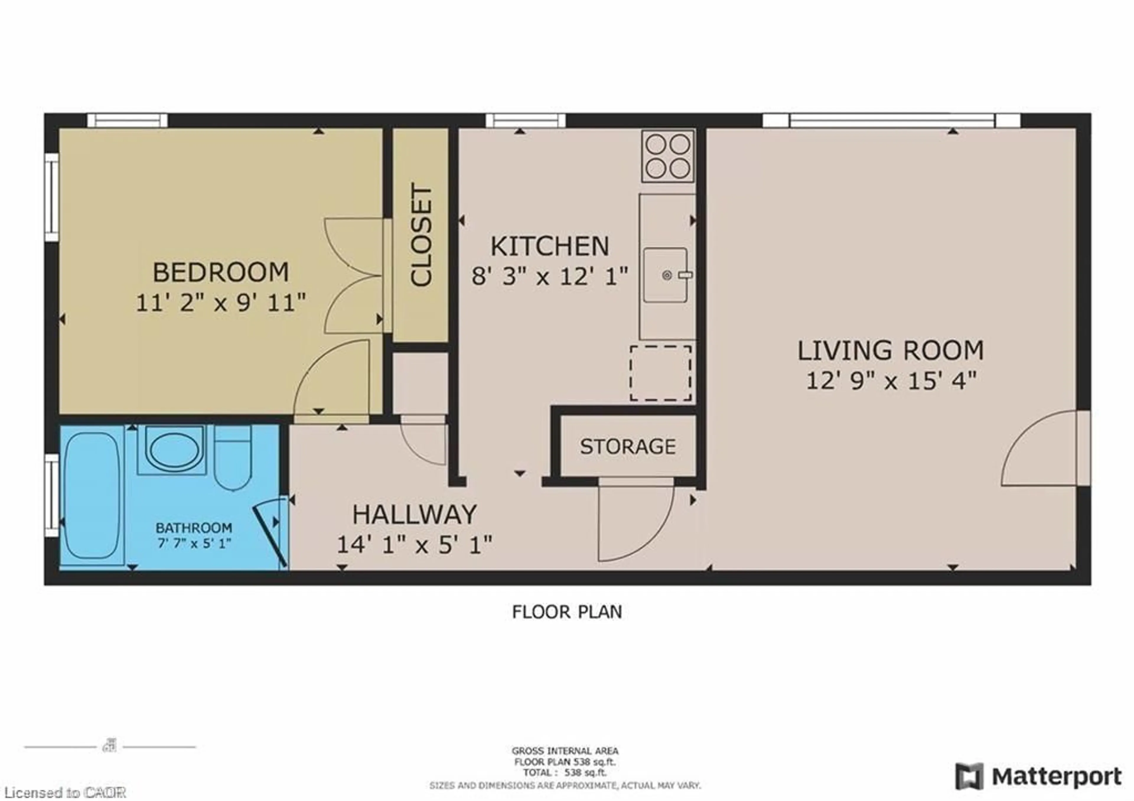 Floor plan for 4 Robinson St #7, Hamilton Ontario L8P 1Y5