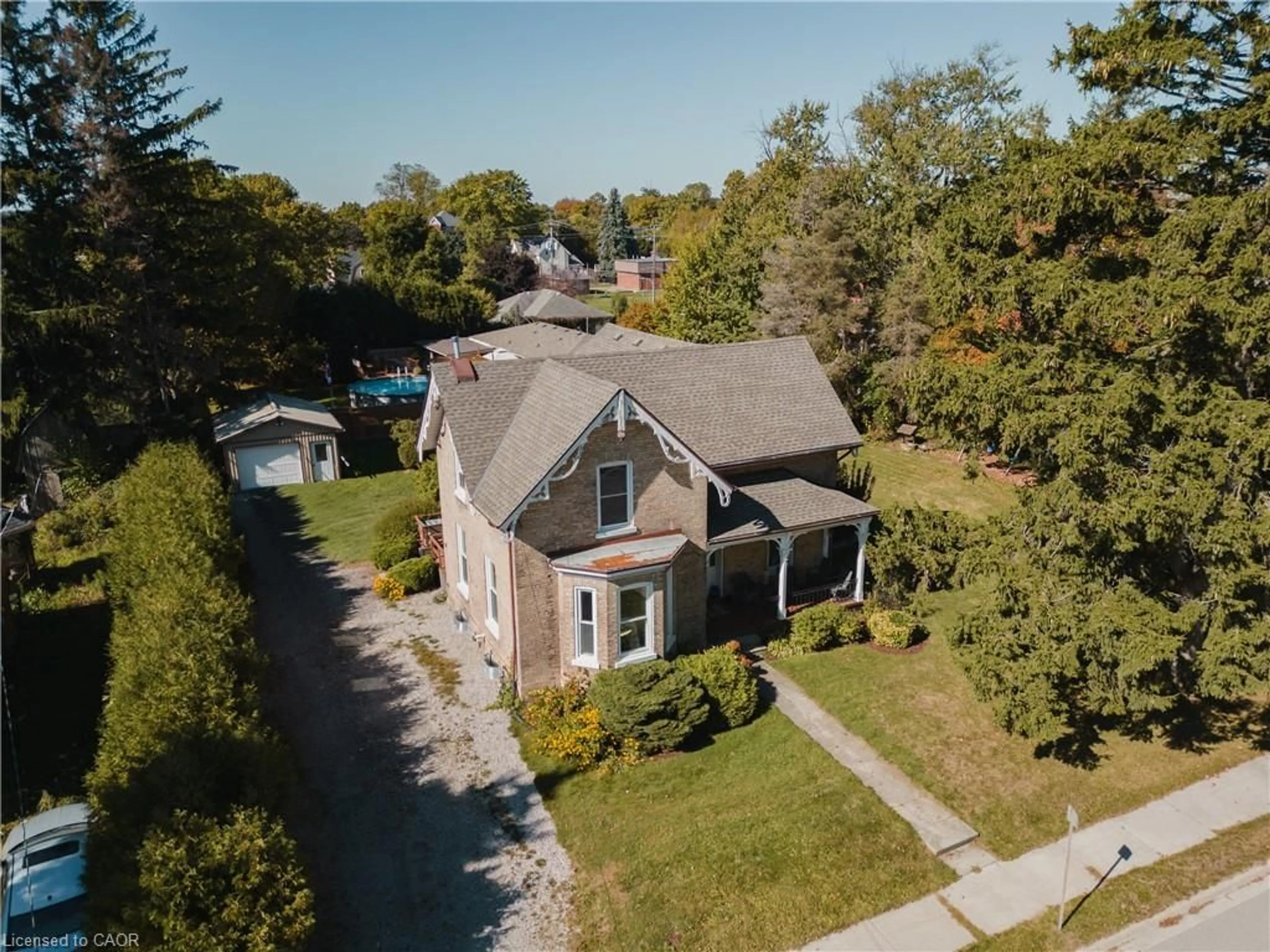A pic from outside/outdoor area/front of a property/back of a property/a pic from drone, street for 109 Huron St, Embro Ontario N0J 1J0