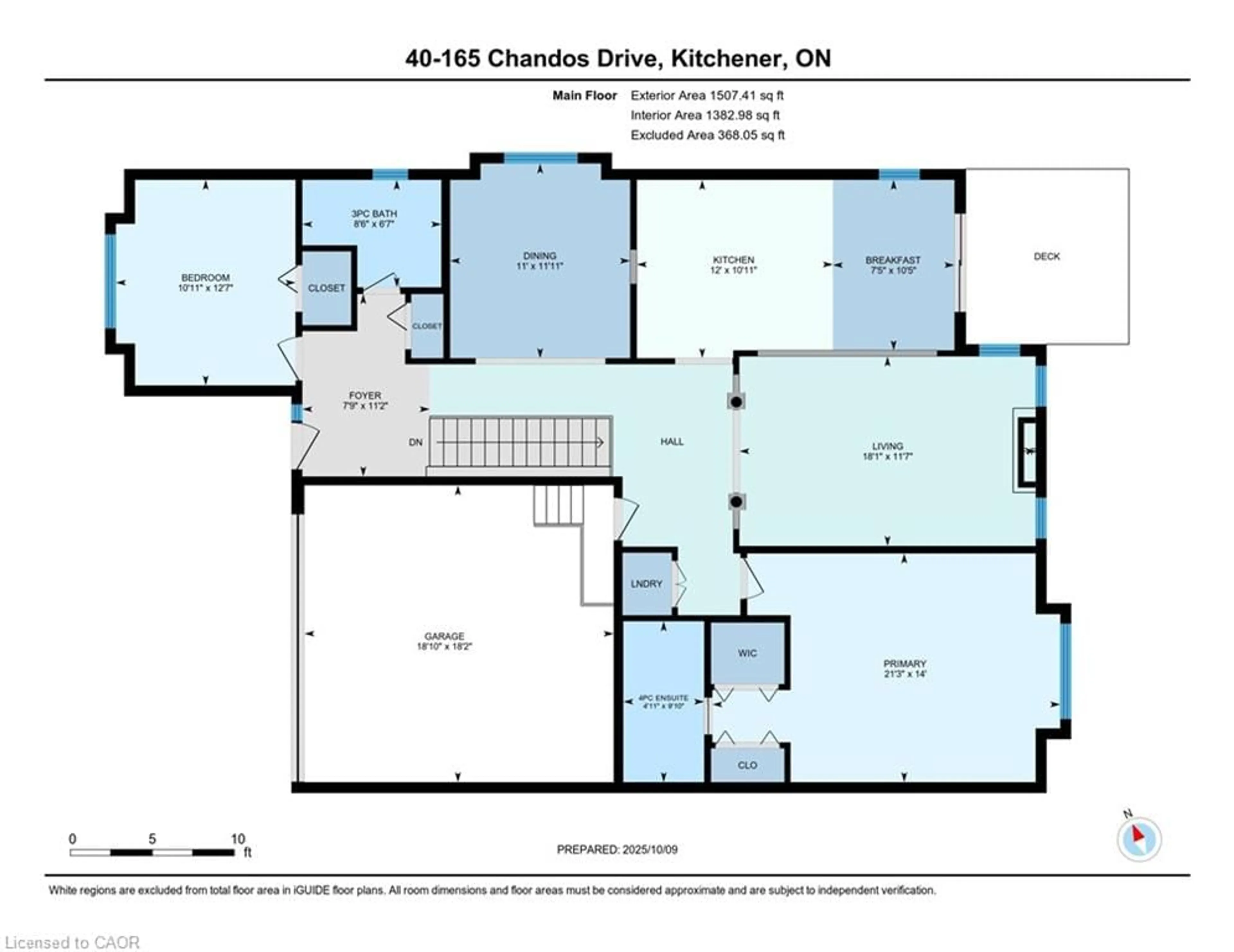 Floor plan for 165 Chandos Dr #40, Kitchener Ontario N2A 4A2