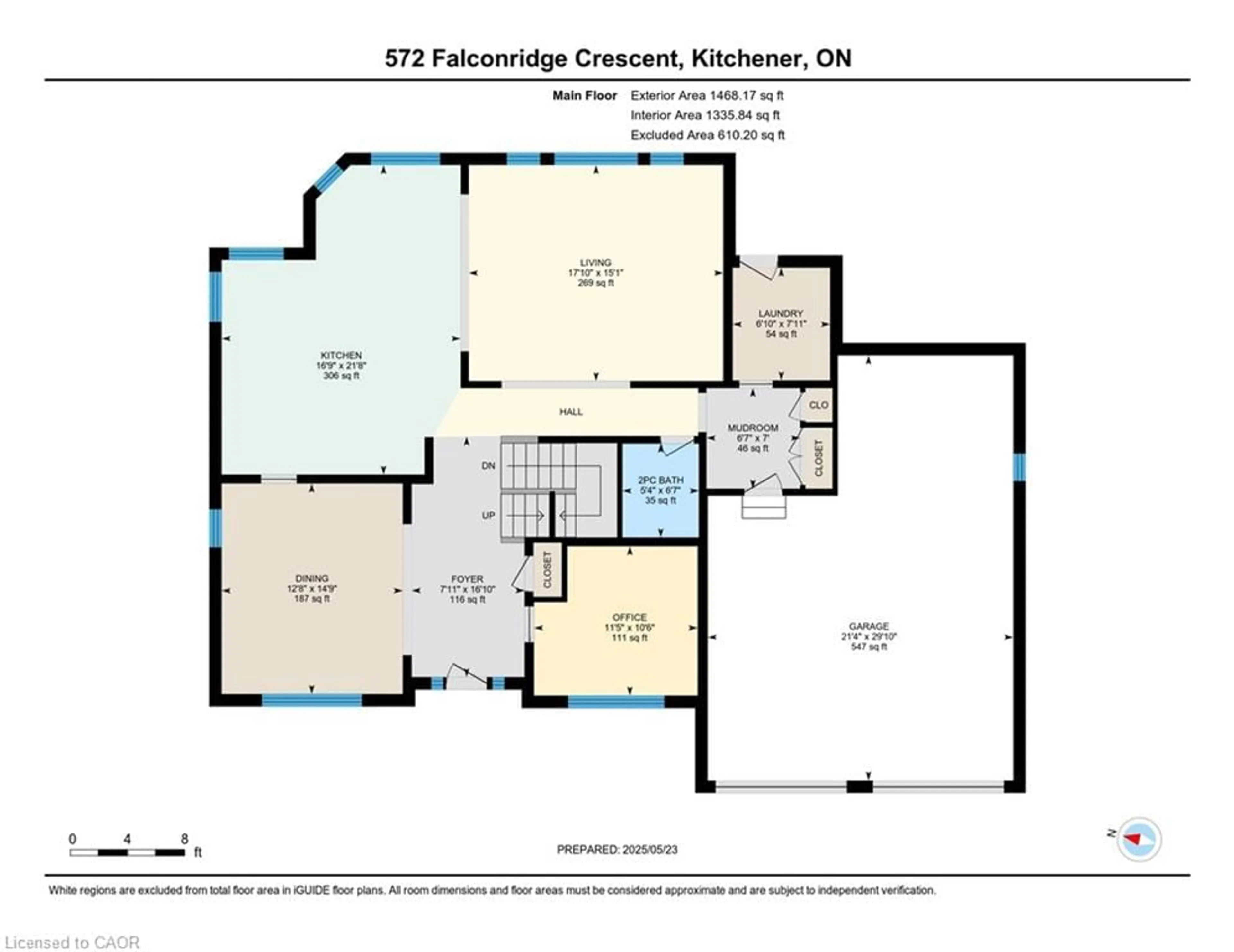 Floor plan for 572 Falconridge Cres, Kitchener Ontario N2K 4J2