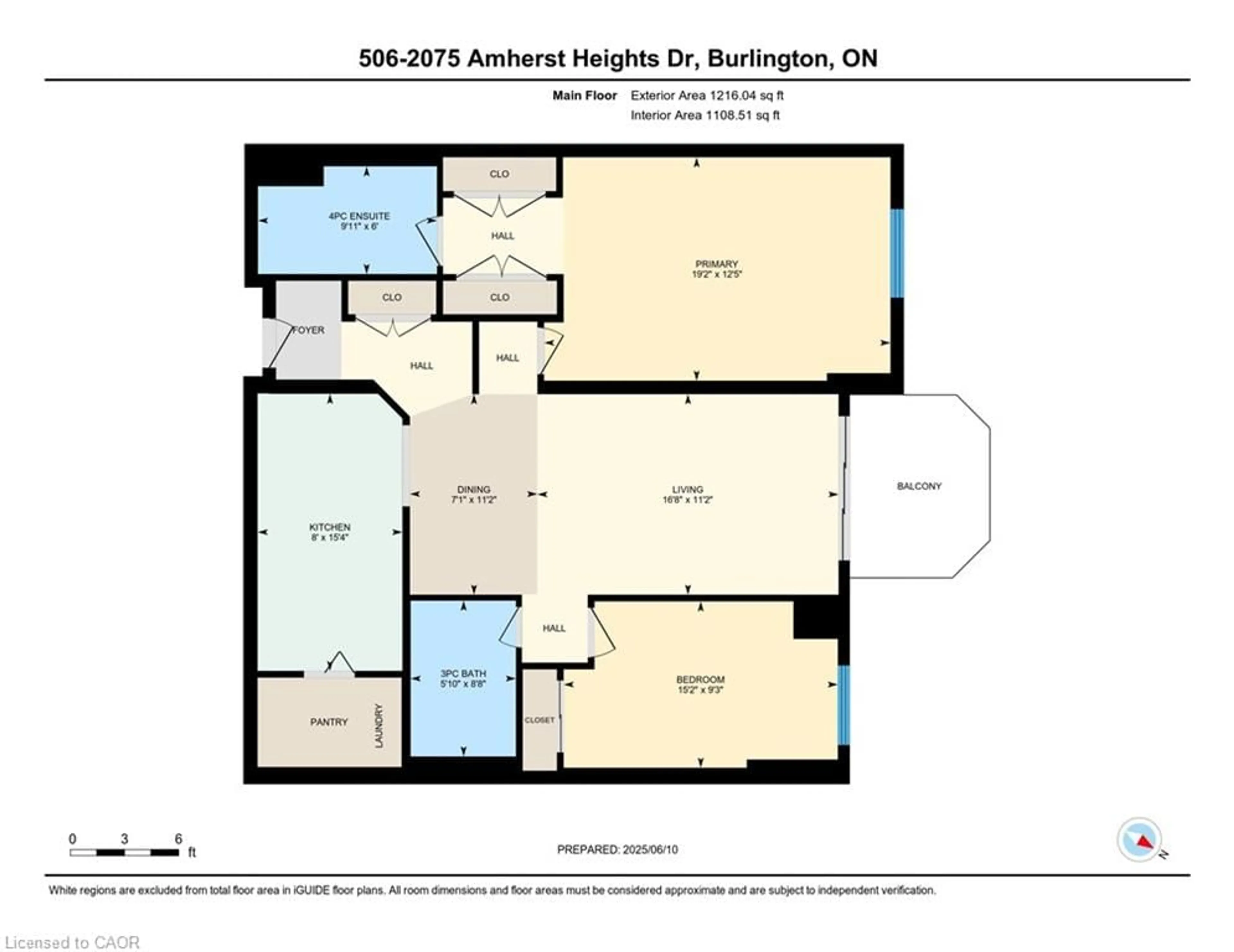 Floor plan for 2075 Amherst Heights Dr #506, Burlington Ontario L7P 5B8