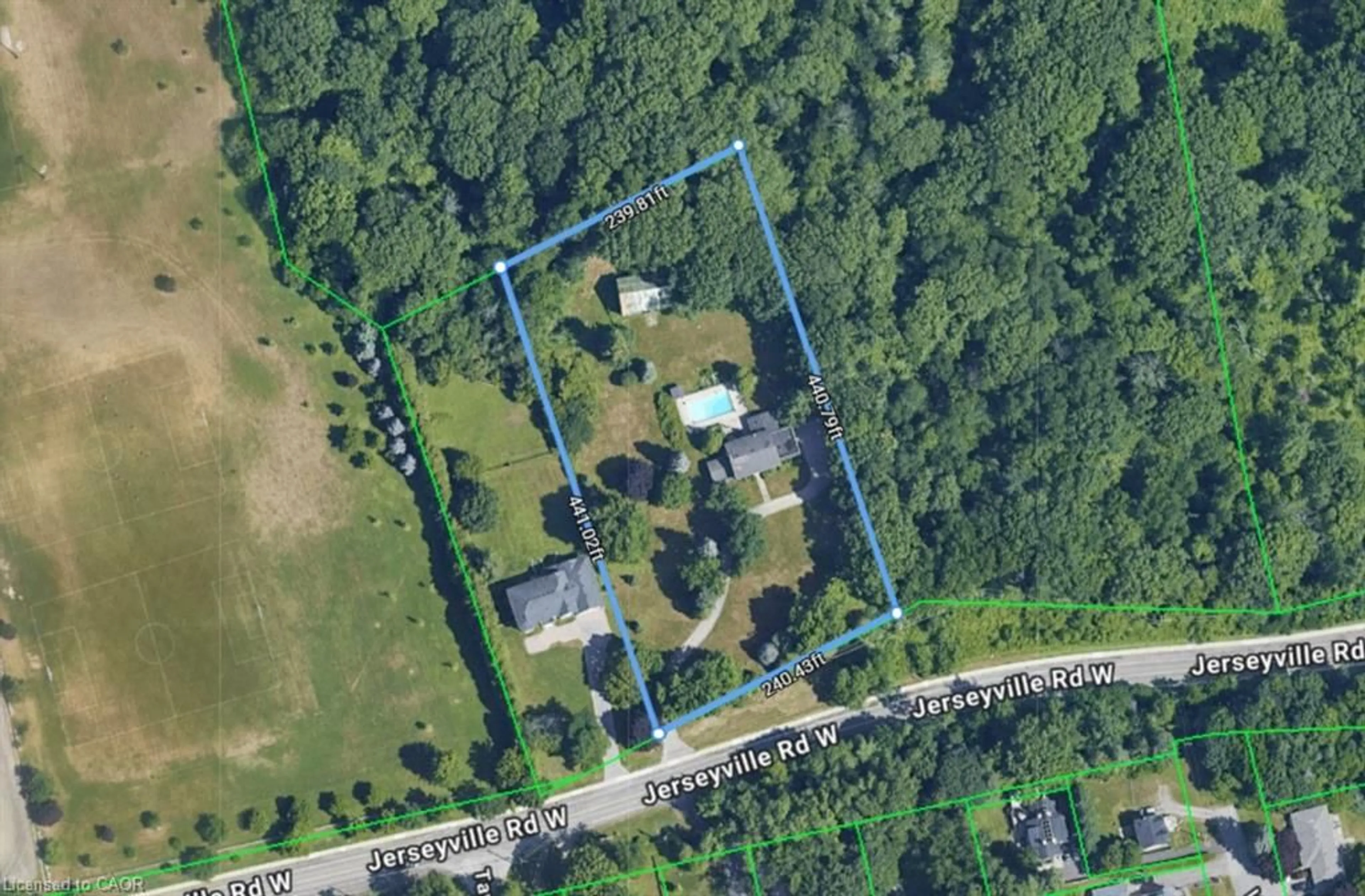 A pic from outside/outdoor area/front of a property/back of a property/a pic from drone, street for 345 Jerseyville Rd, Ancaster Ontario L9G 5C3