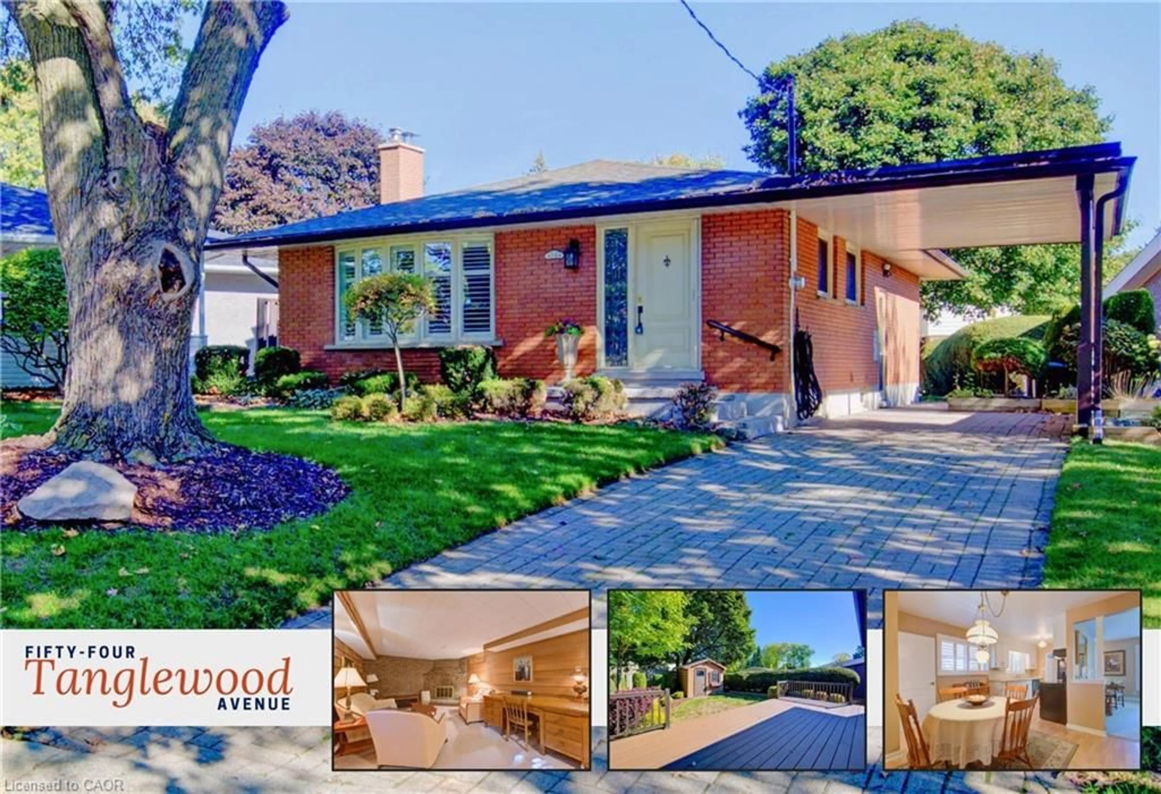 Home with brick exterior material, street for 54 Tanglewood Ave, Kitchener Ontario N2B 1S4