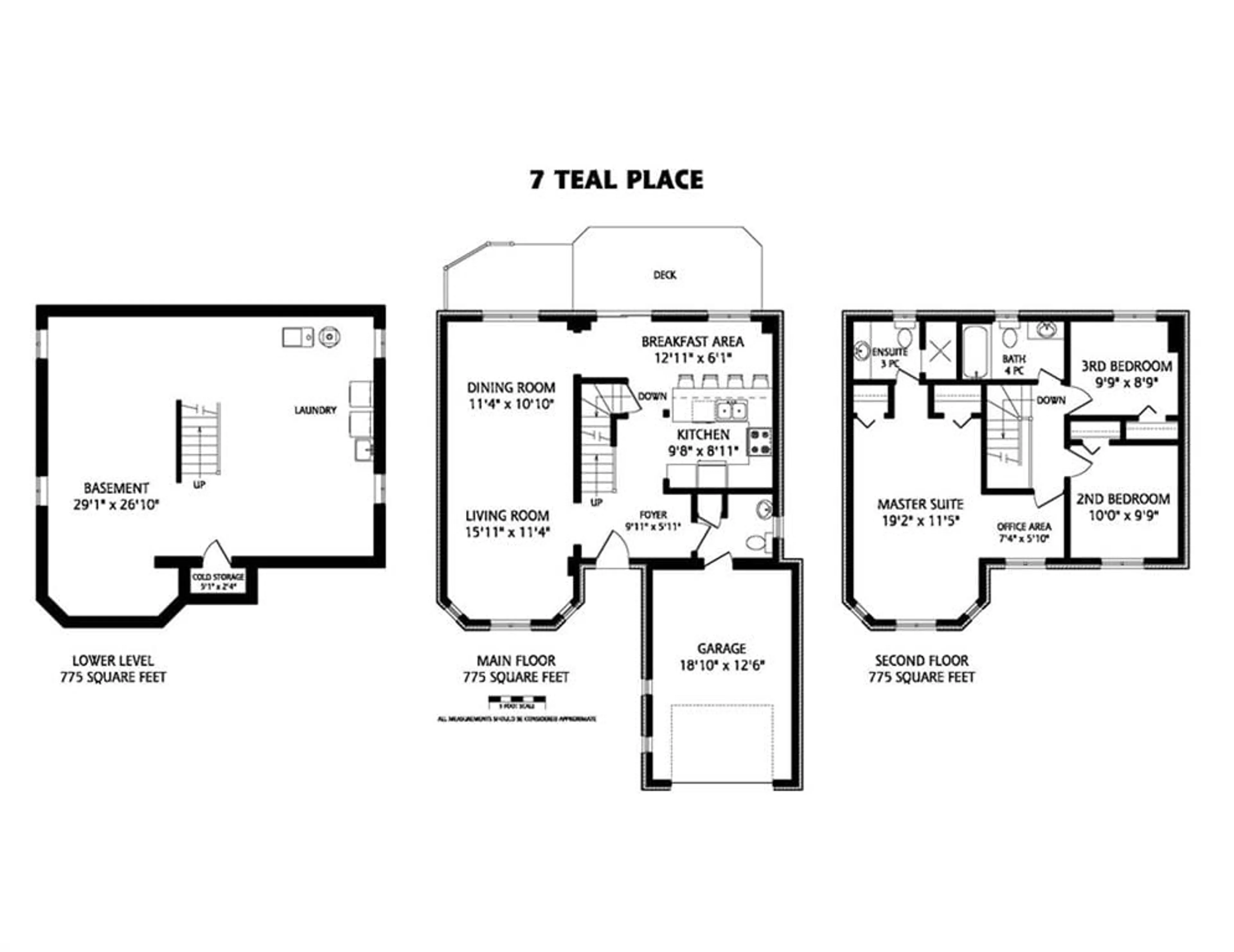 Floor plan for 7 Teal Pl, Barrie Ontario L4N 8W1
