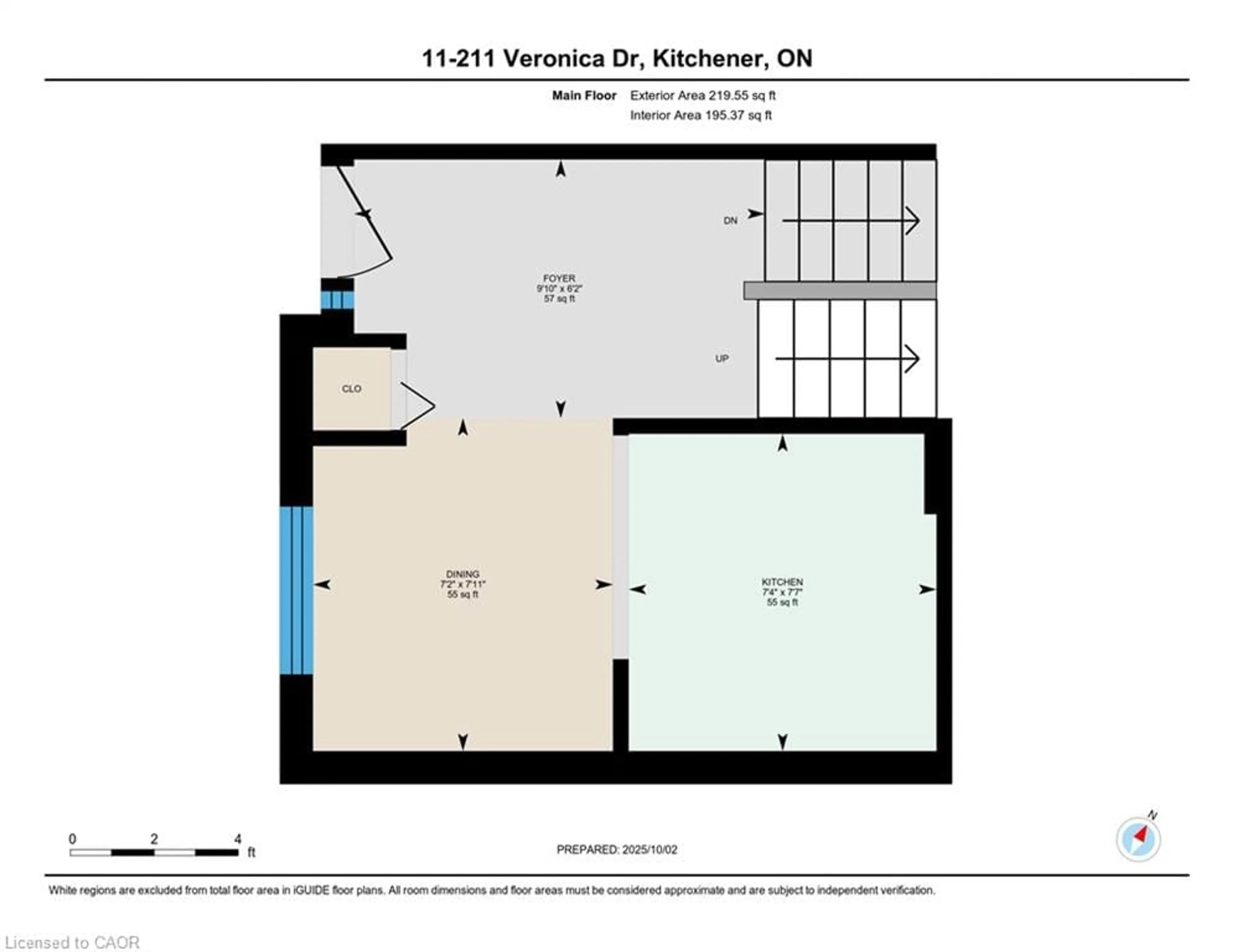Floor plan for 211 Veronica Dr #11, Kitchener Ontario N2A 2R8