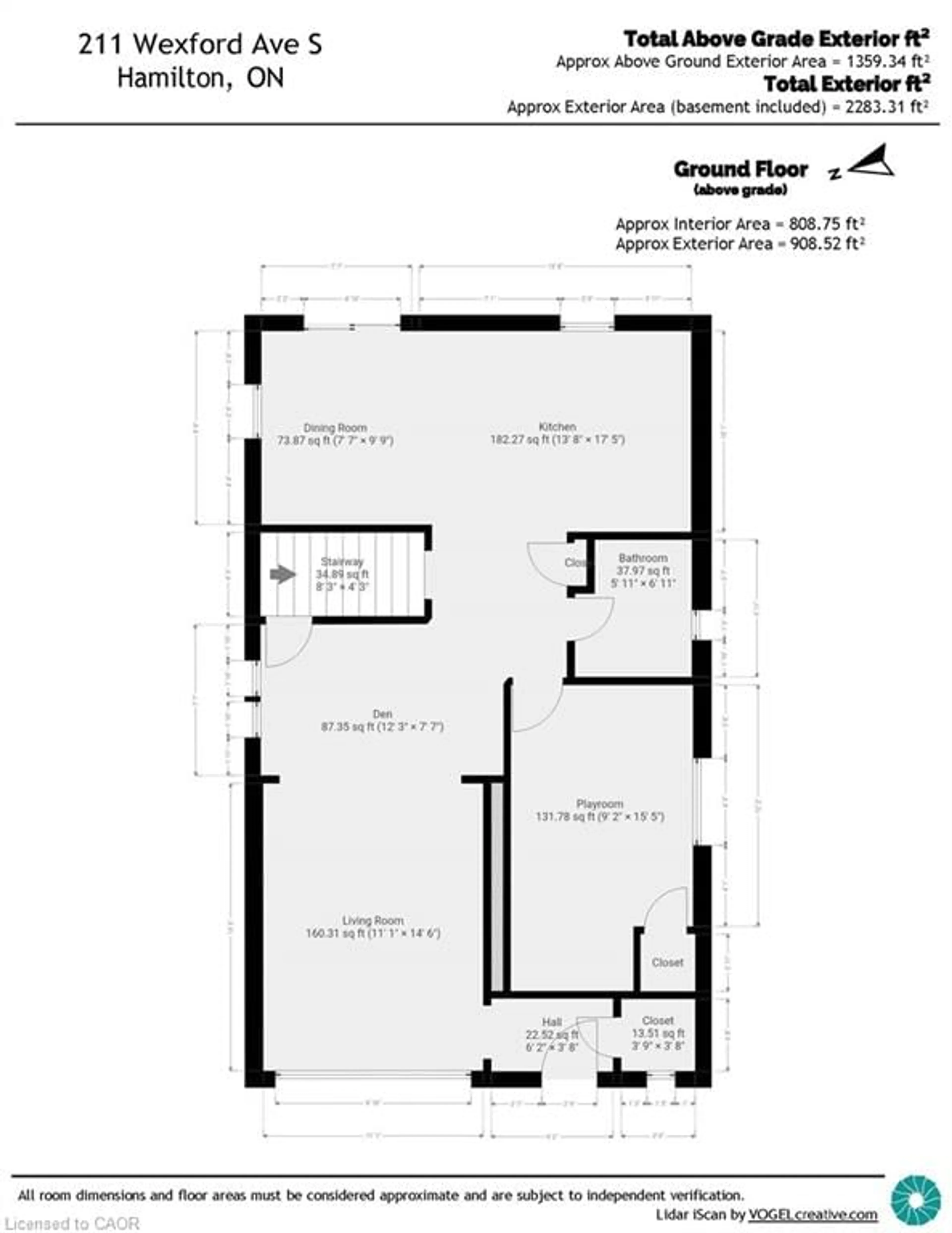 Floor plan for 211 Wexford Ave, Hamilton Ontario L8K 2P1