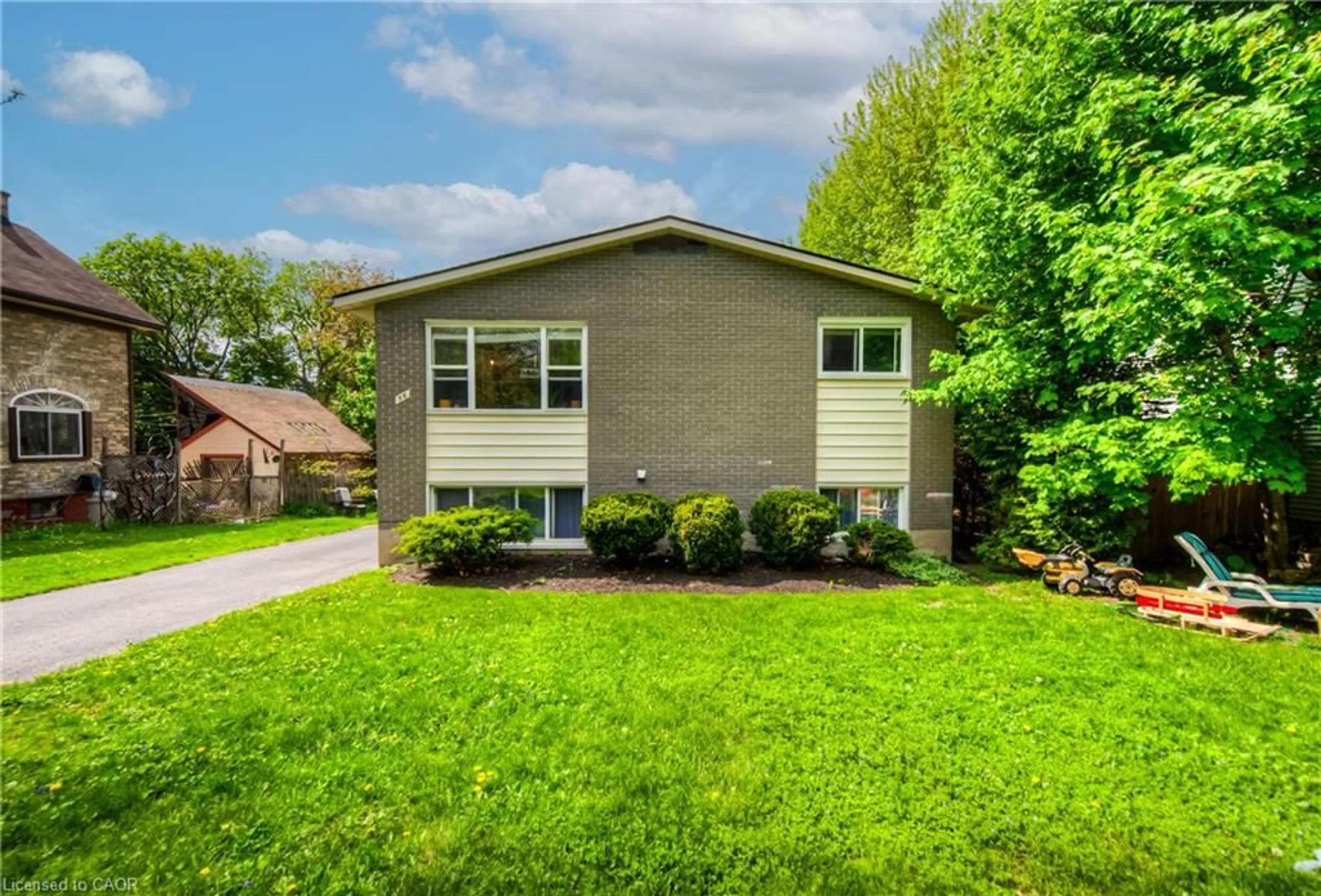 Home with vinyl exterior material, street for 56 George St, Waterloo Ontario N2J 1K7