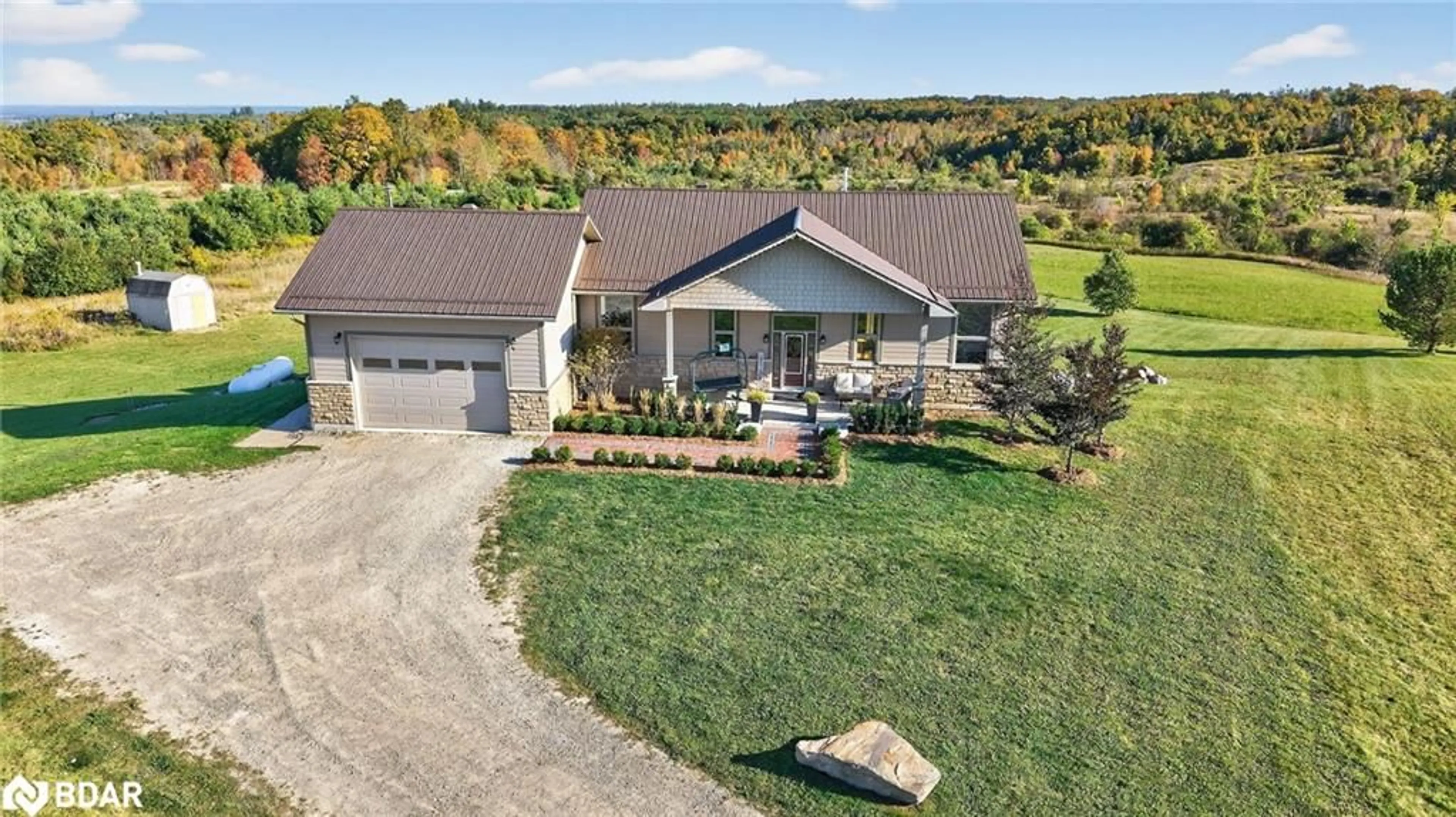 A pic from outside/outdoor area/front of a property/back of a property/a pic from drone, unknown for 796271 3rd Line E Line, Mulmur Ontario L9V 0H2