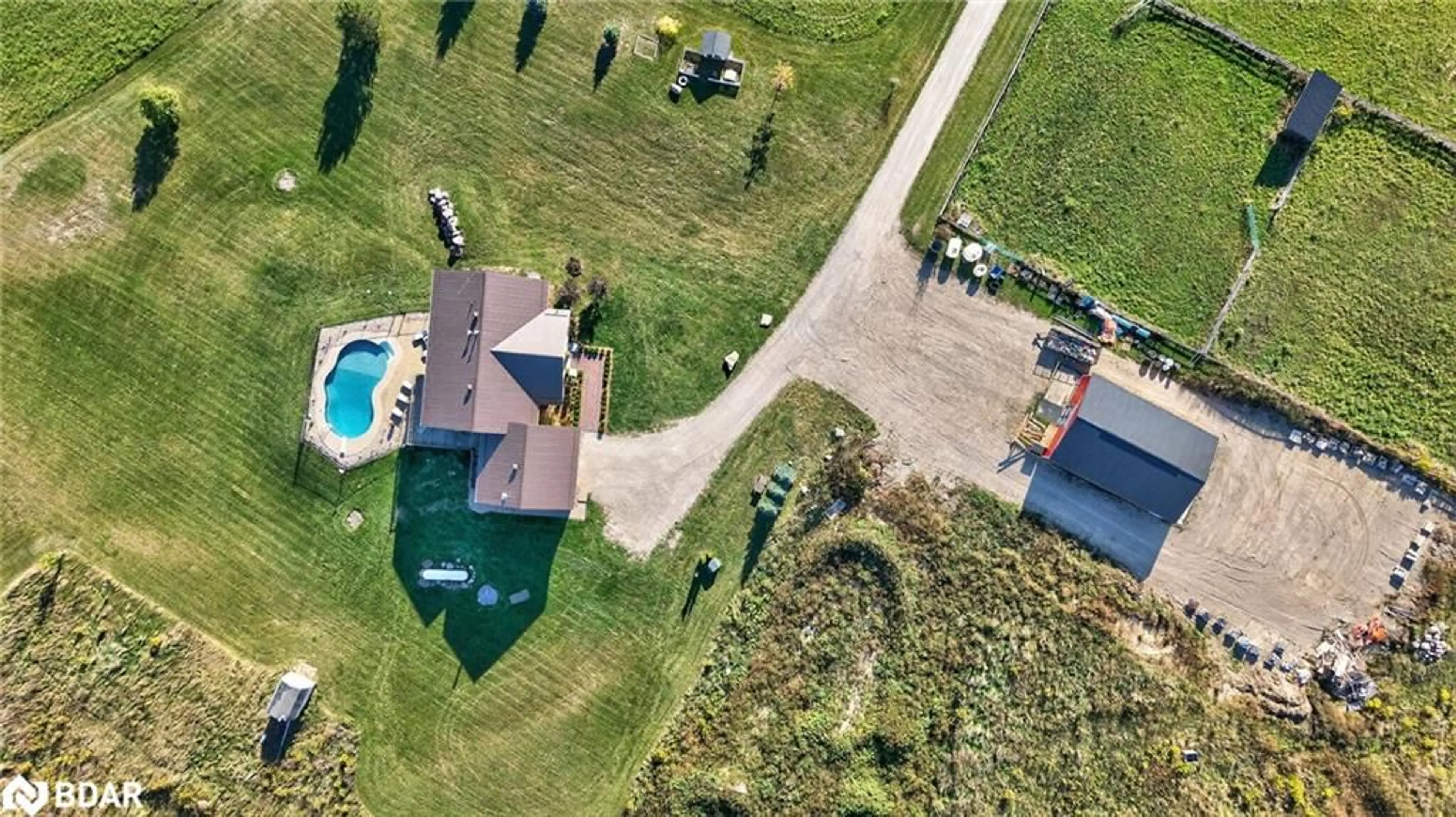A pic from outside/outdoor area/front of a property/back of a property/a pic from drone, unknown for 796271 3rd Line E Line, Mulmur Ontario L9V 0H2