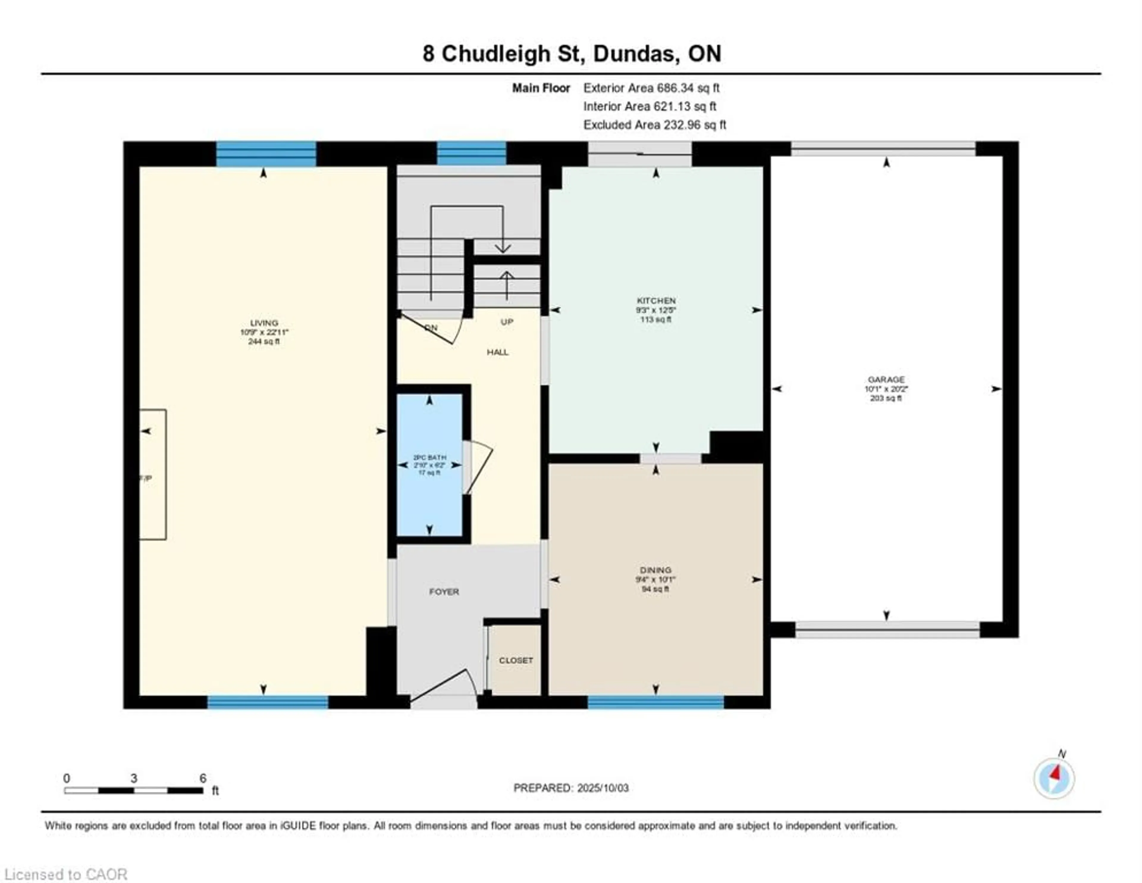 Floor plan for 8 Chudleigh St, Waterdown Ontario L9H 7E4