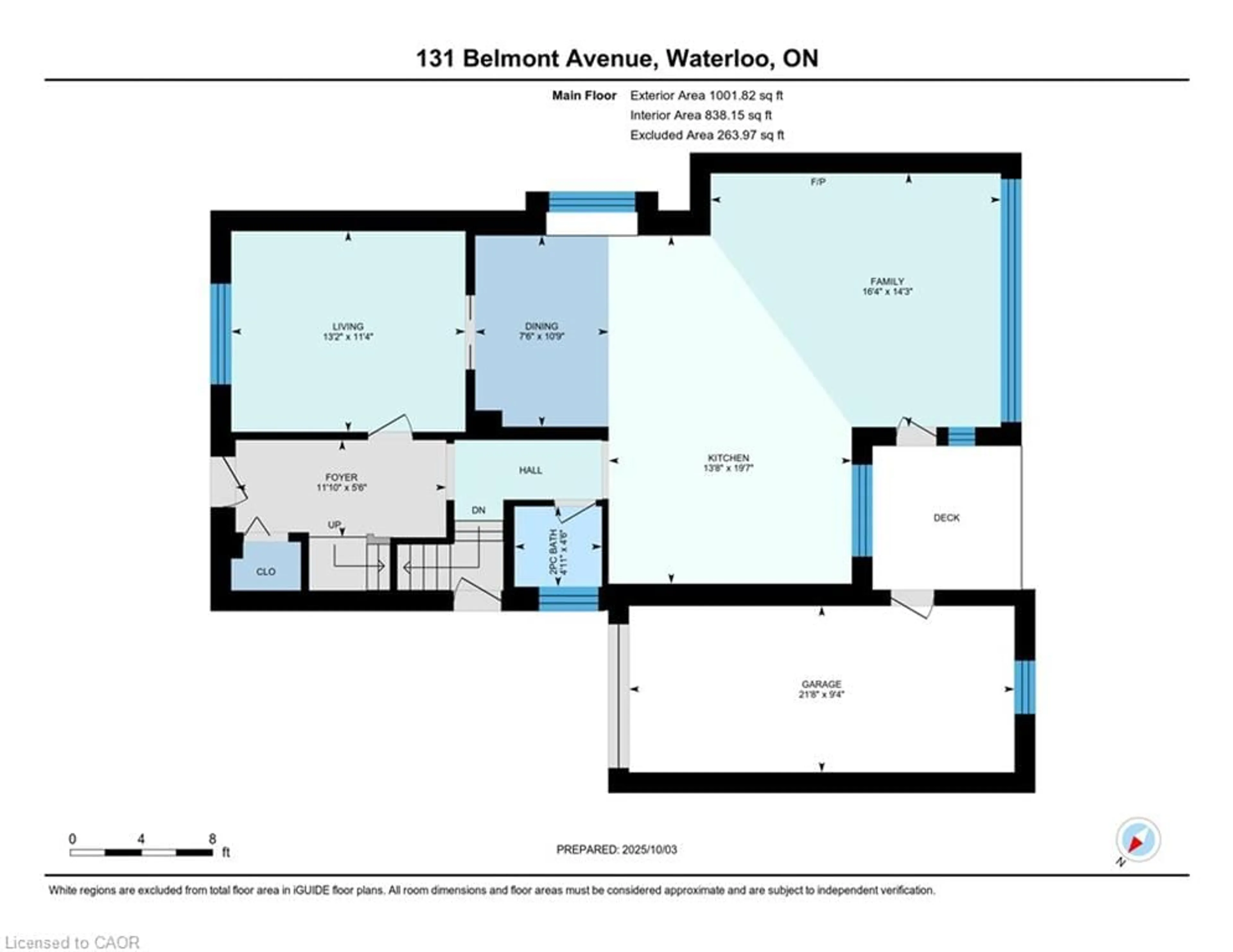 Floor plan for 131 Belmont Ave, Waterloo Ontario N2L 2A8