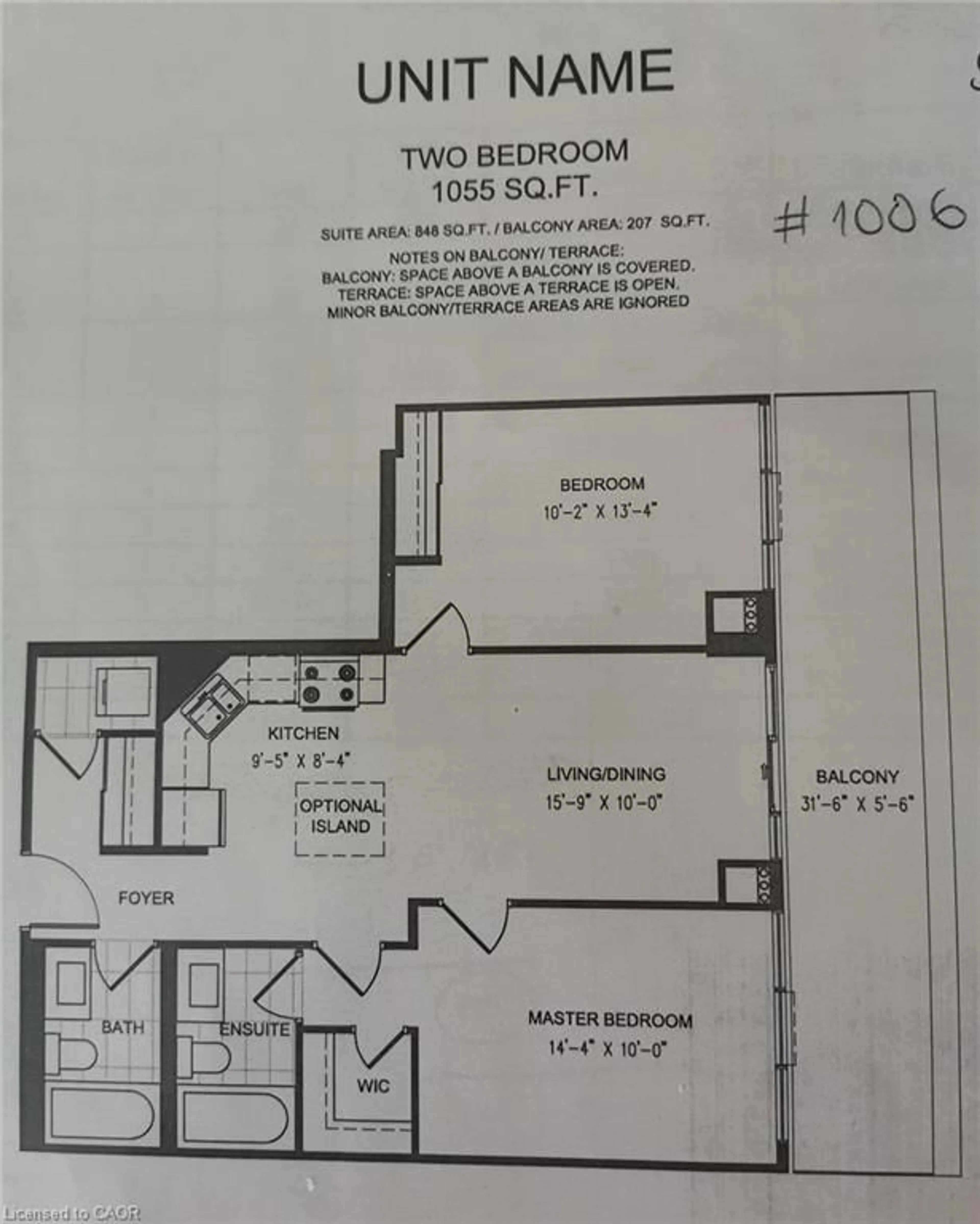 Floor plan for 550 North Service Rd #1006, Grimsby Ontario L3M 0H9