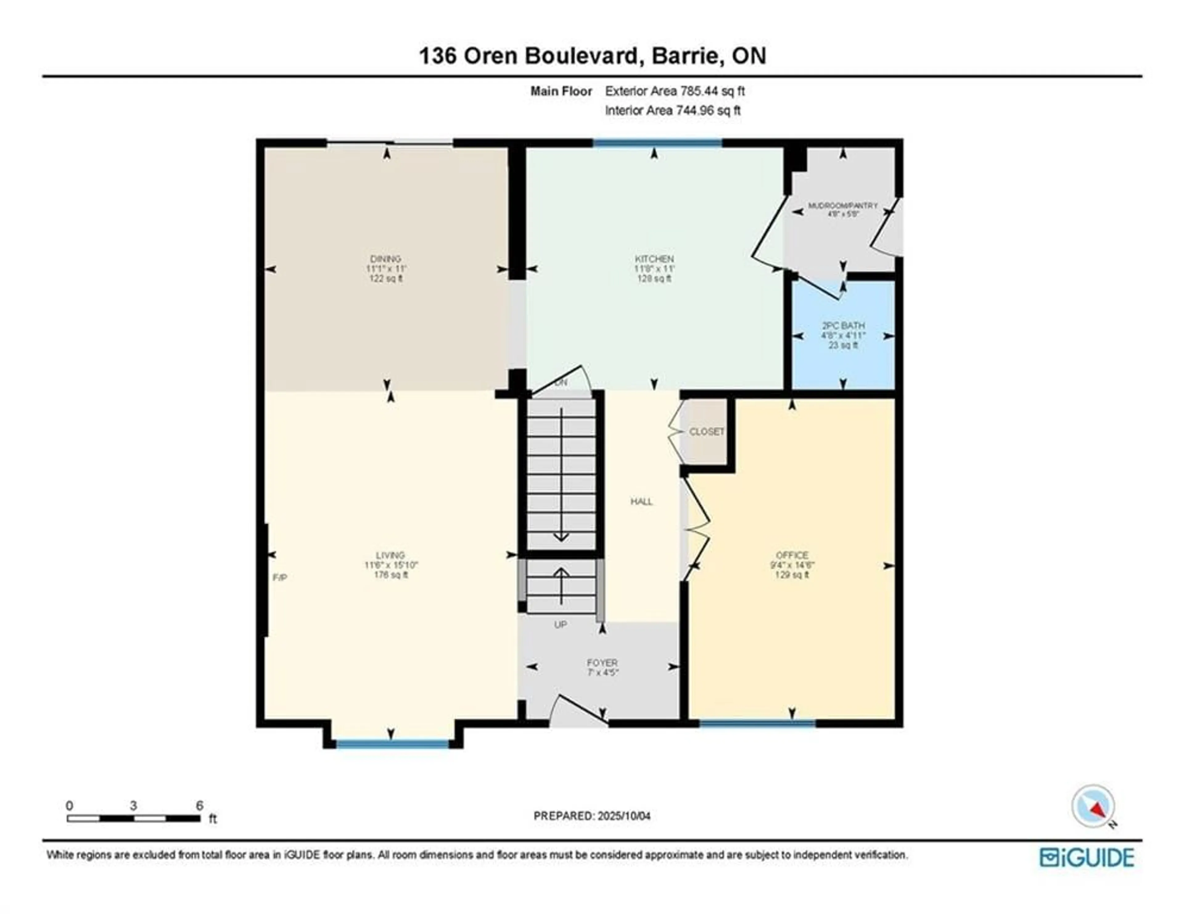 Floor plan for 136 Oren Blvd, Barrie Ontario L4N 4N5