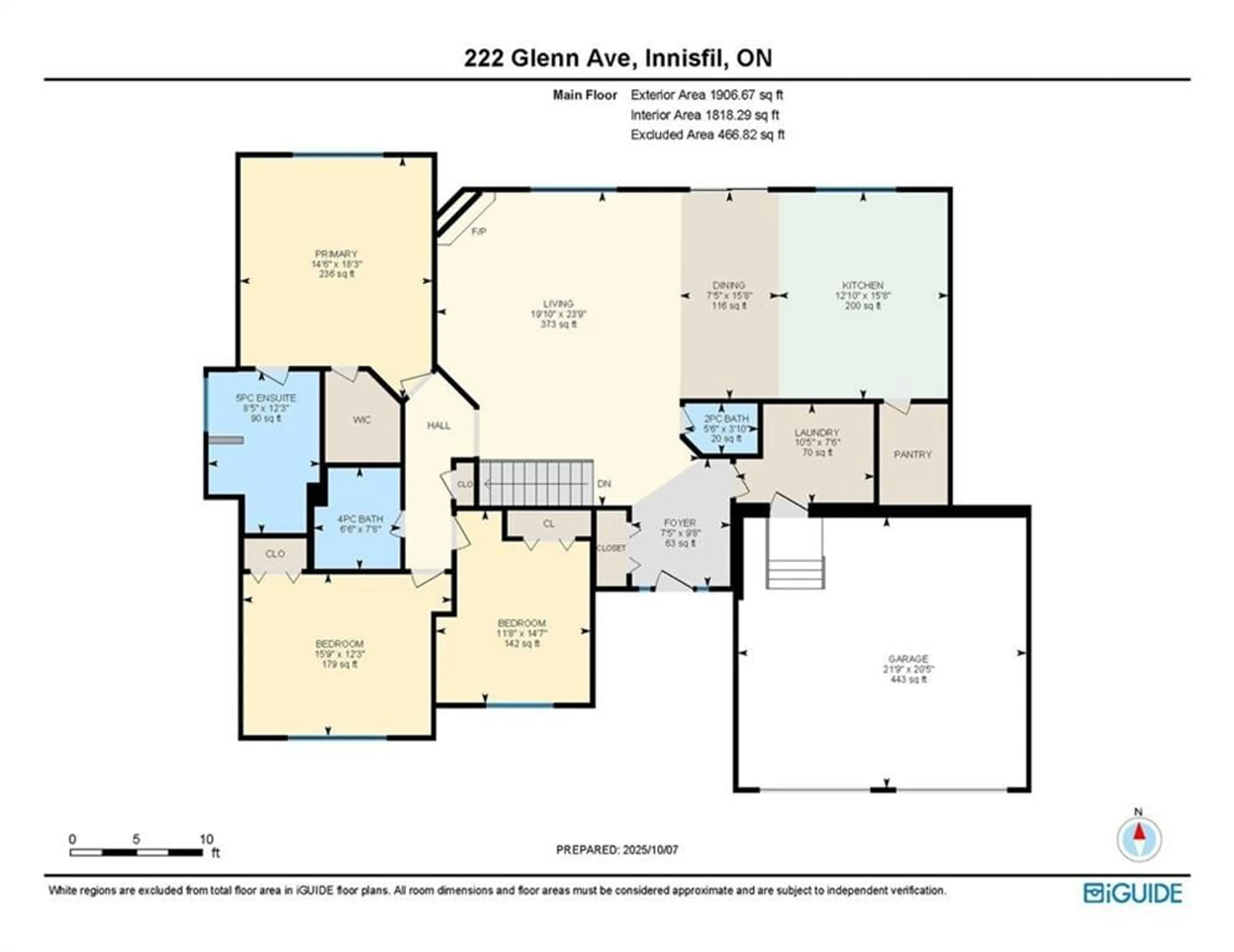Floor plan for 222 Glenn Ave, Stroud Ontario L9S 1C4