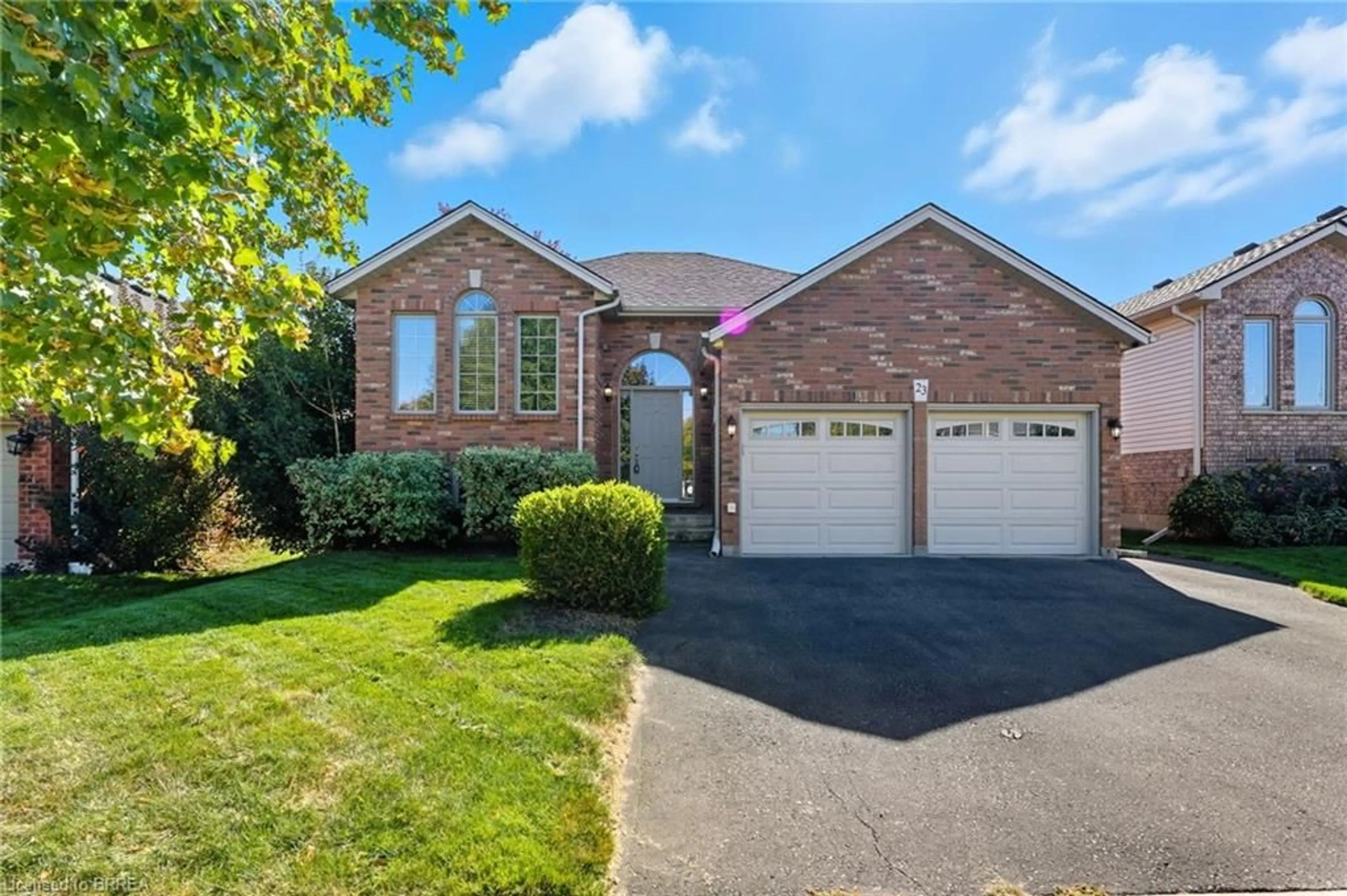 Home with brick exterior material, street for 23 Garners Lane, Brantford Ontario N3T 6M4