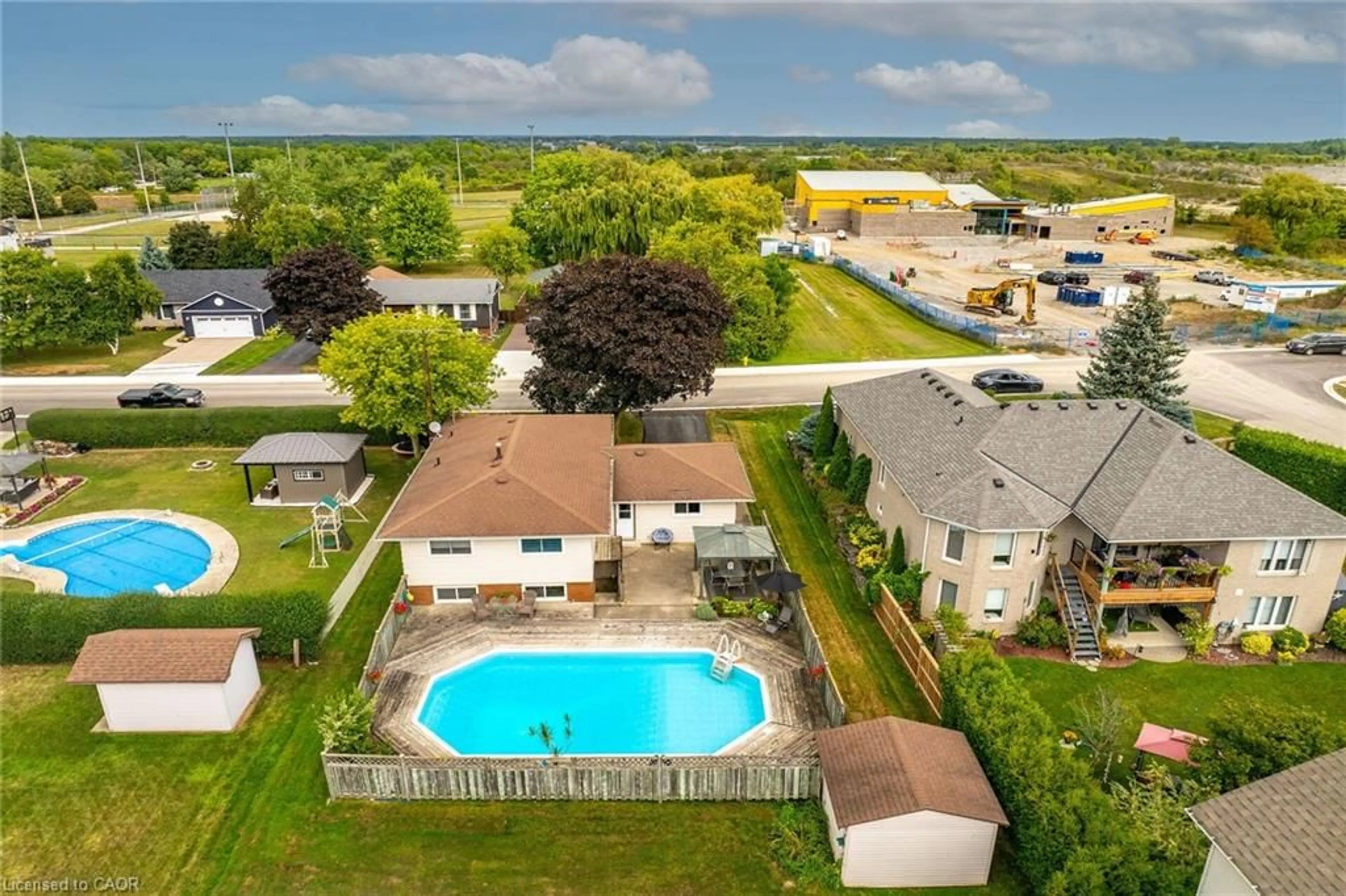 A pic from outside/outdoor area/front of a property/back of a property/a pic from drone, water/lake/river/ocean view for 12 Athens St, Hagersville Ontario N0A 1H0