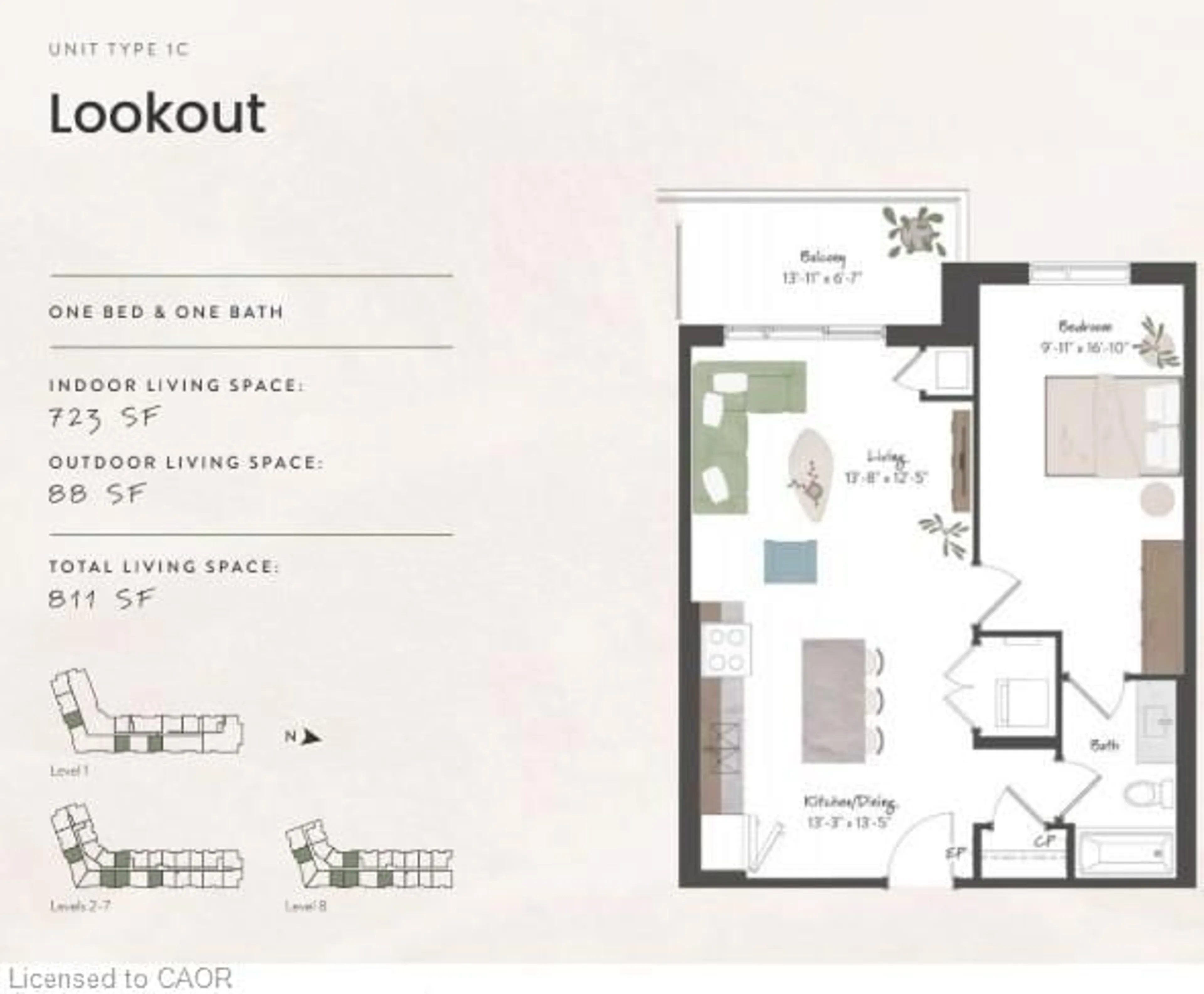 Floor plan for 525 New Dundee Rd #610, Kitchener Ontario N2P 0K8