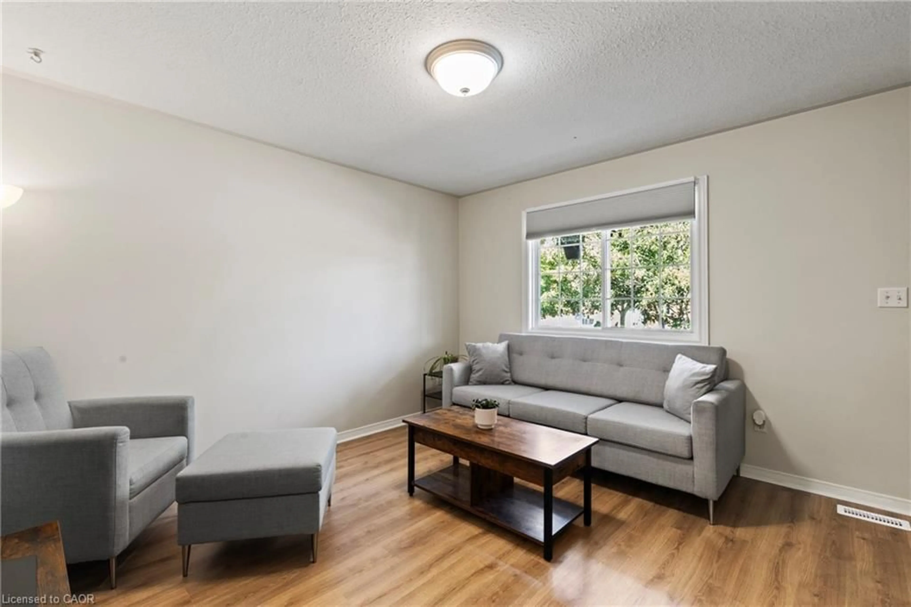 Living room with furniture, wood/laminate floor for 74 Grand River Ave, Brantford Ontario N3T 4X4