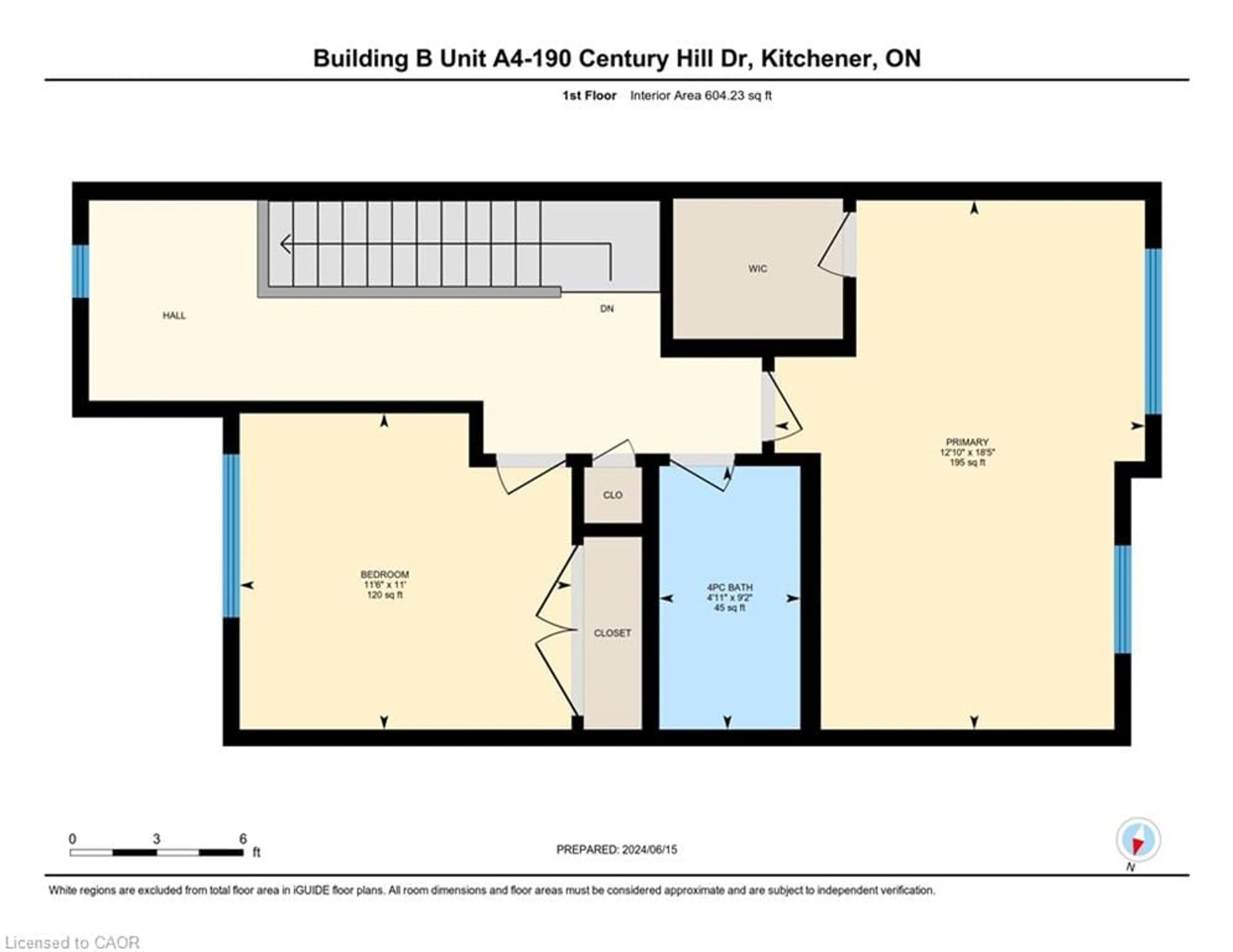 Floor plan for 190 Century Hill Dr #A4, Kitchener Ontario N2E 0G9